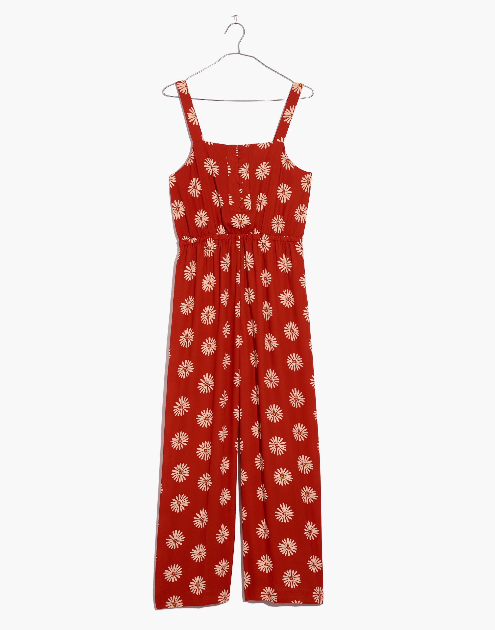 Button-Front Tank Jumpsuit in Daisy Daydream