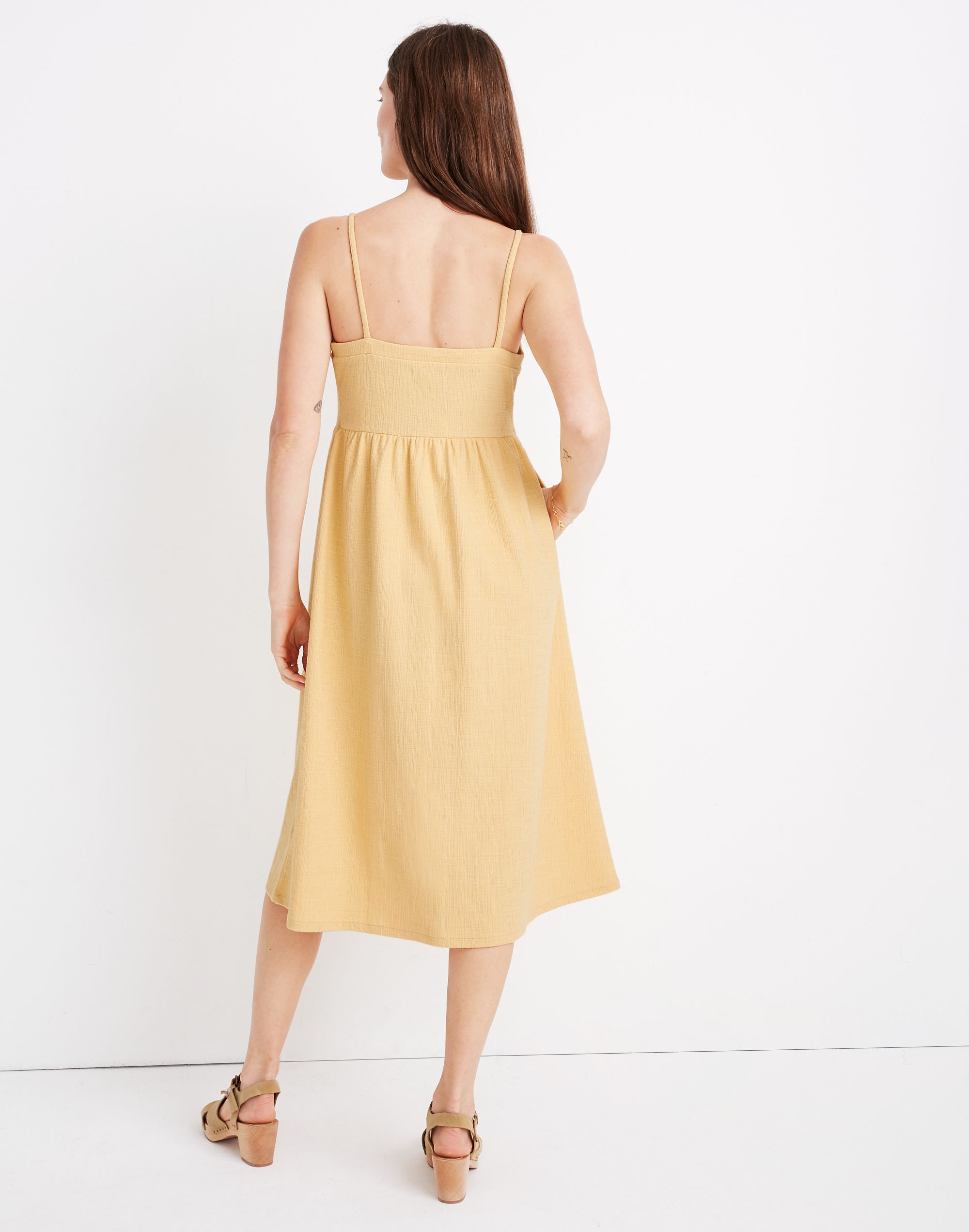 Cami Button-Front Midi Dress