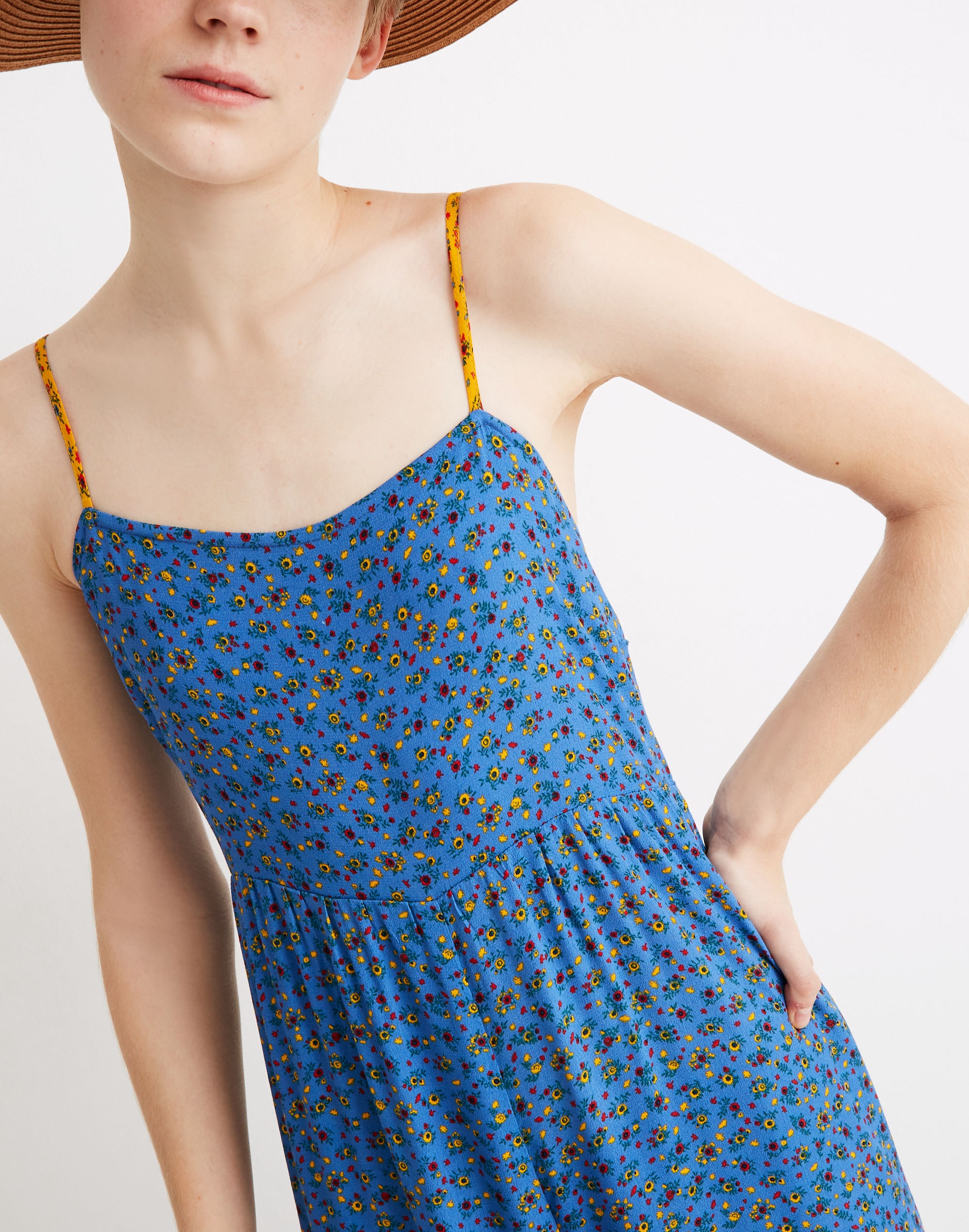 Wide-Leg Cami Jumpsuit in Calico Floral