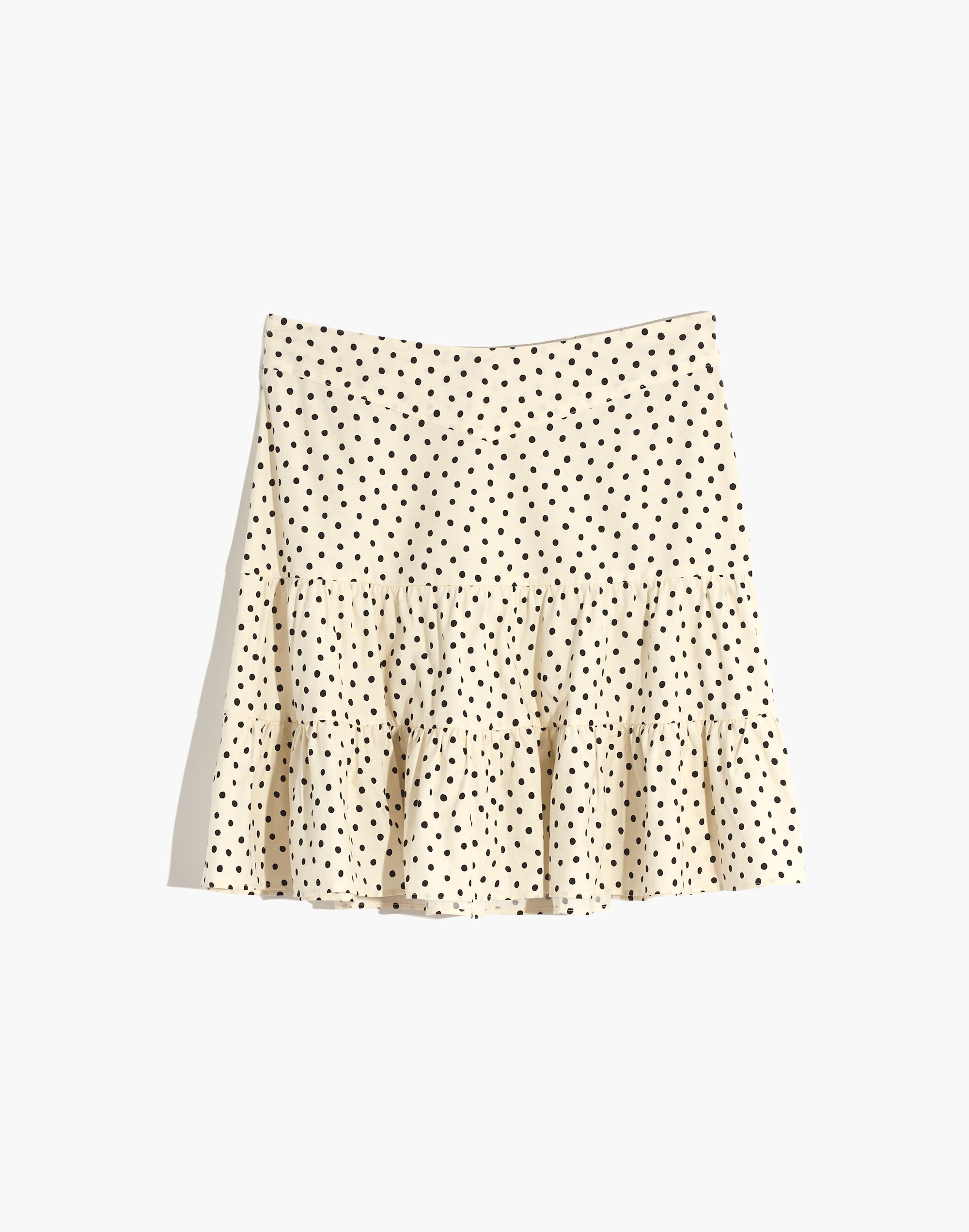 Tiered Mini Skirt in Inkbrush Dots