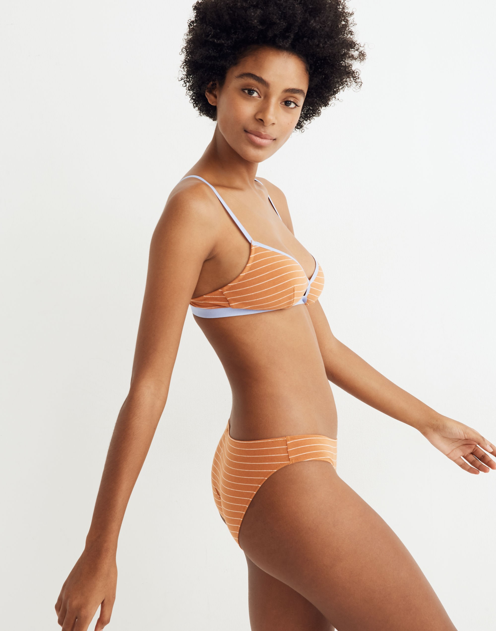 Cotton-Modal&reg; Eliza Cutout Bralette in Sunland Stripe