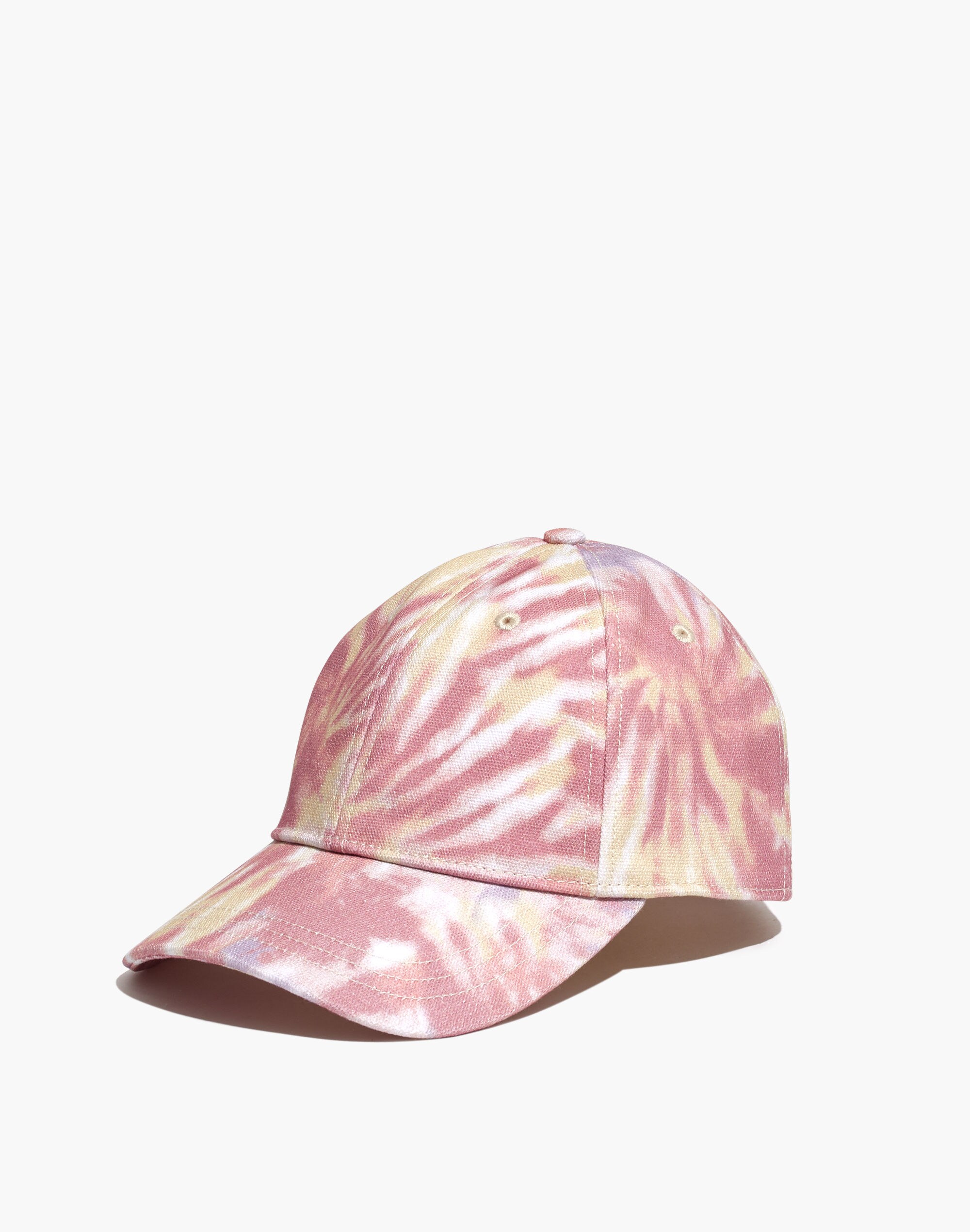 Canvas Baseball Cap in Tie-Dye Print