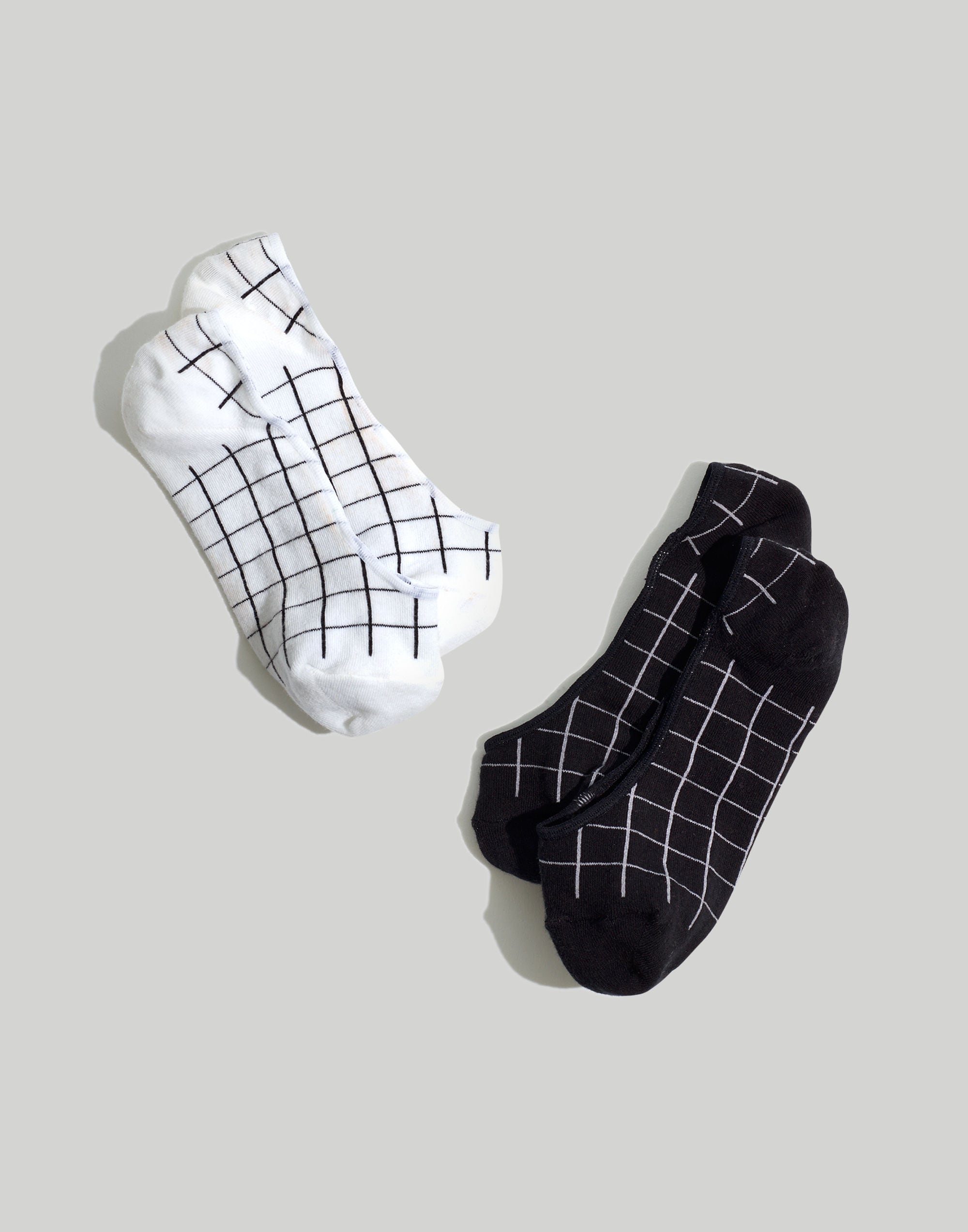 two-pack grid low-profile socks