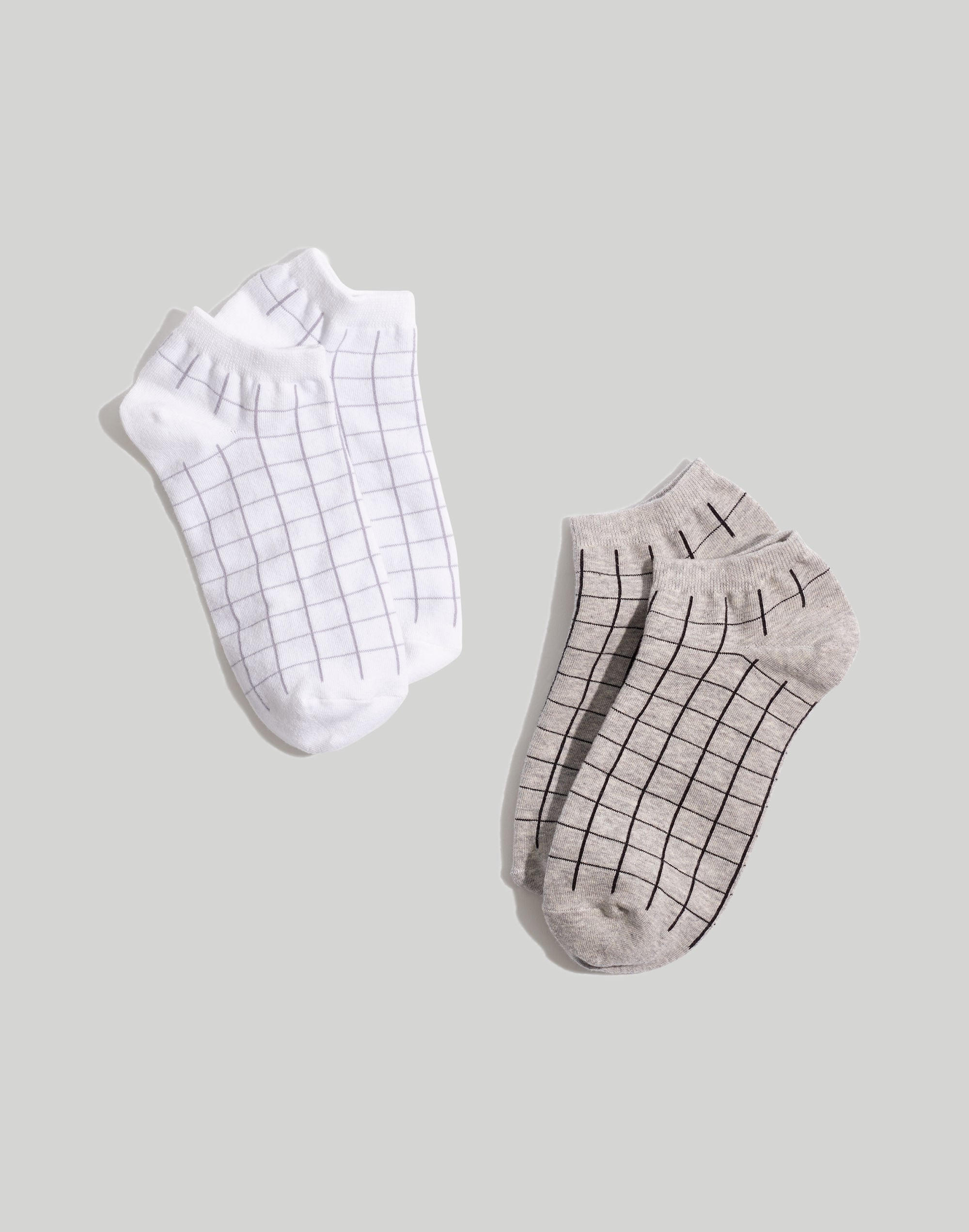 two-pack grid anklet socks