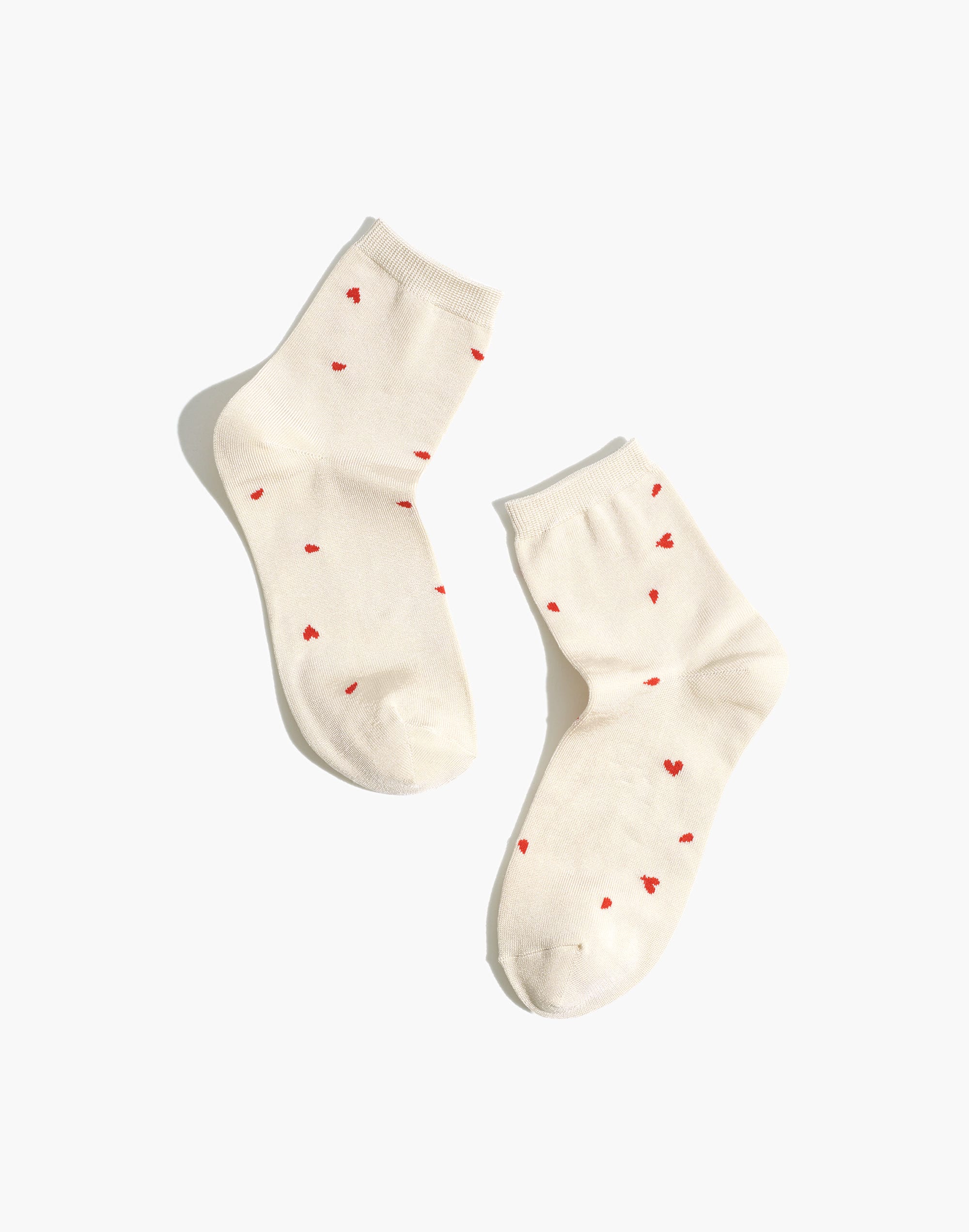 Night Shimmer Ankle Socks in Petal Hearts