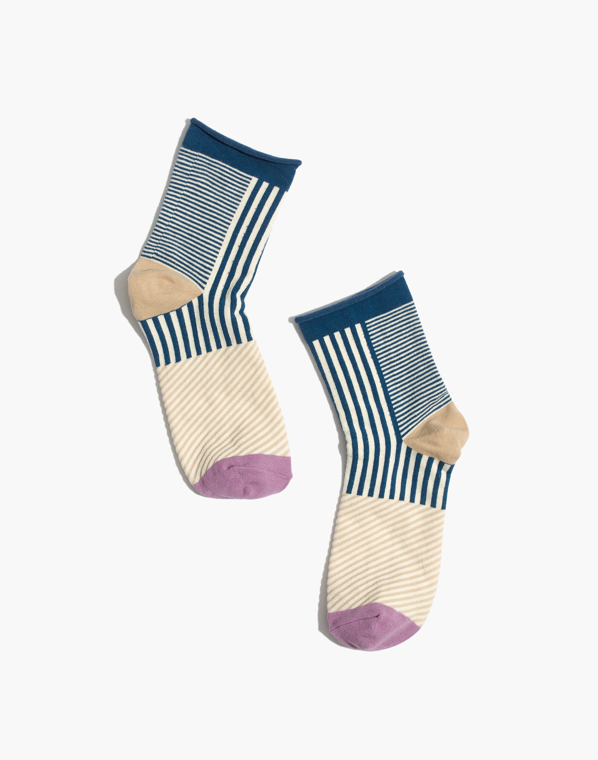stripe-play ankle socks