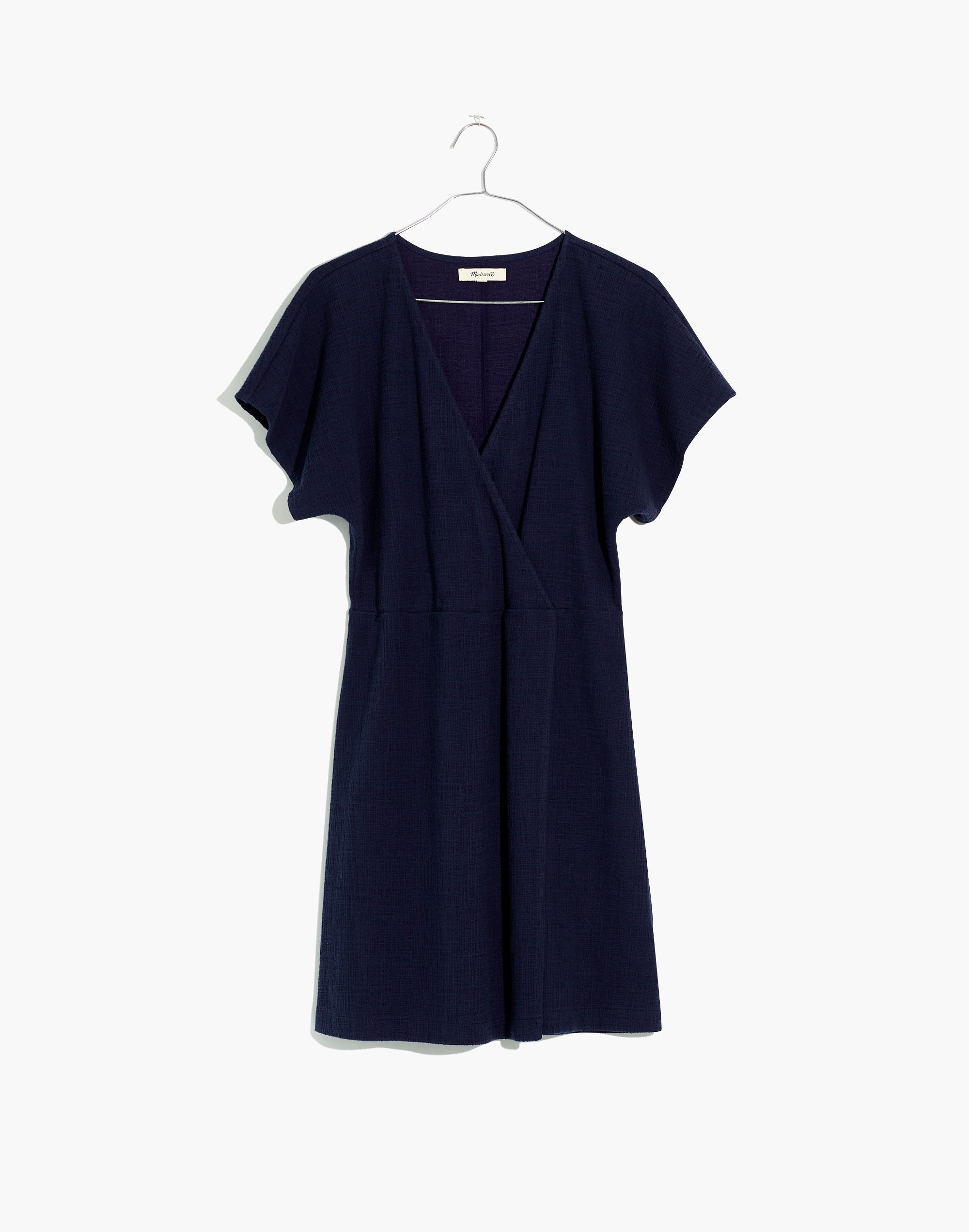 madewell cross front flutter sleeve mini dress Madewell