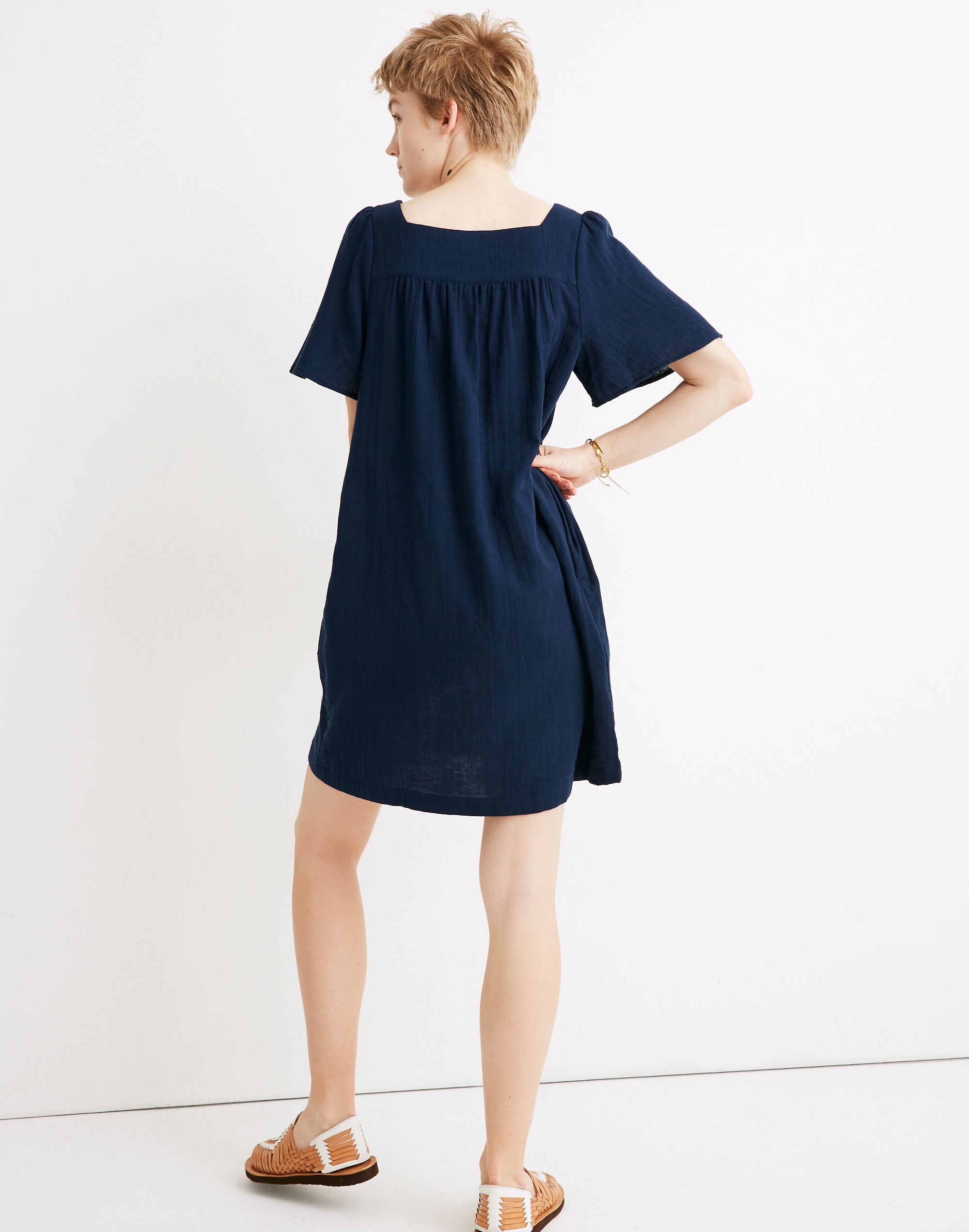 Patchwork Shift Mini Dress