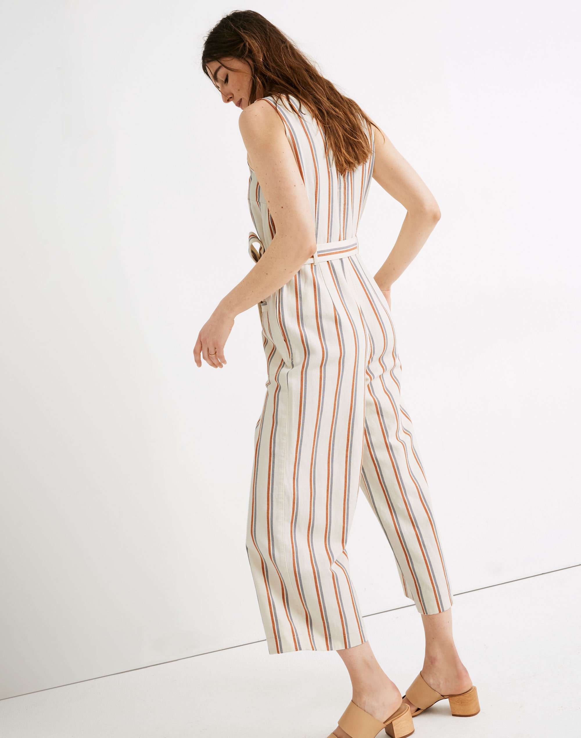 Striped Pull-On Jumpsuit