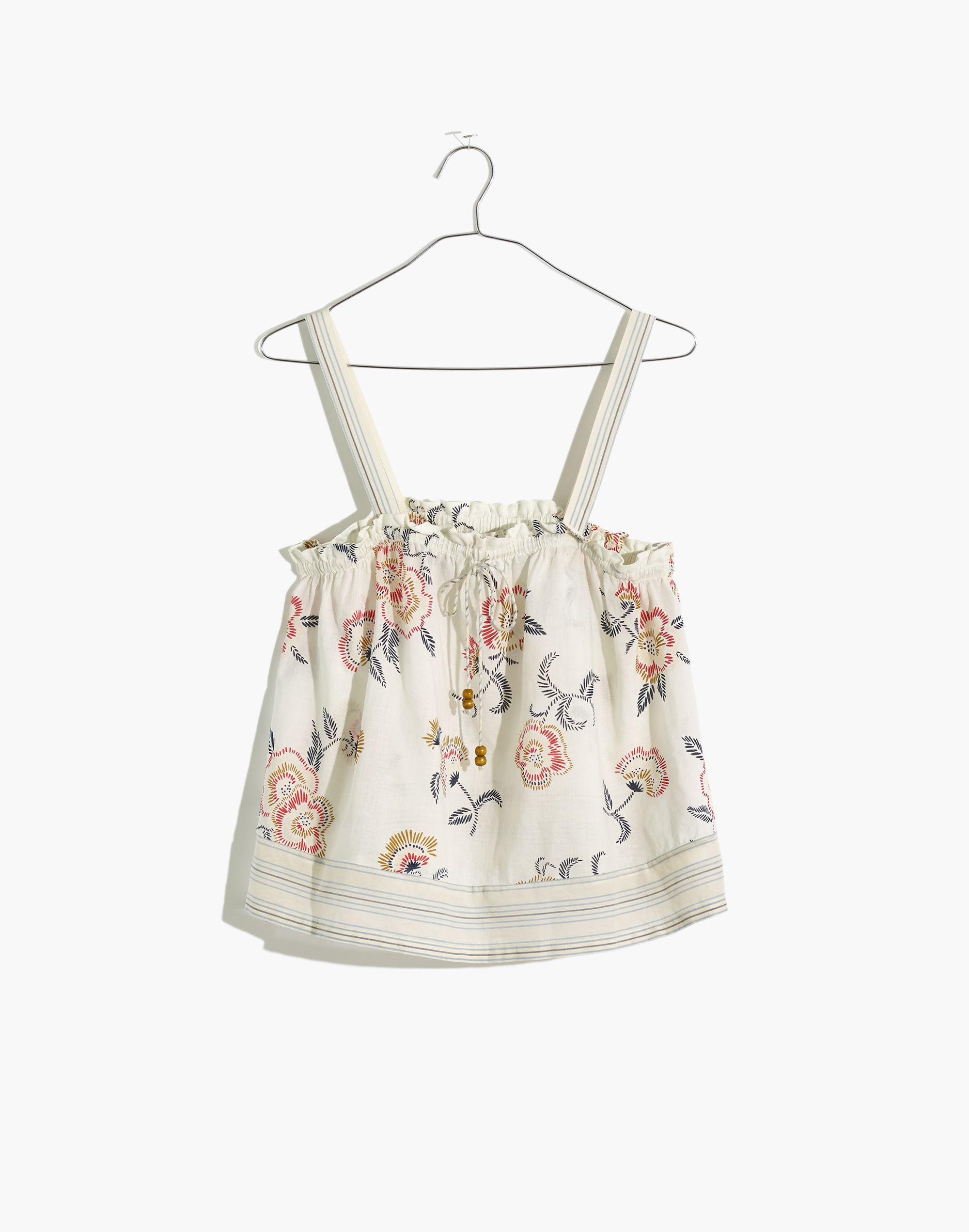 Madewell x Warm Drawstring Tank Top in Honolulu Hibiscus