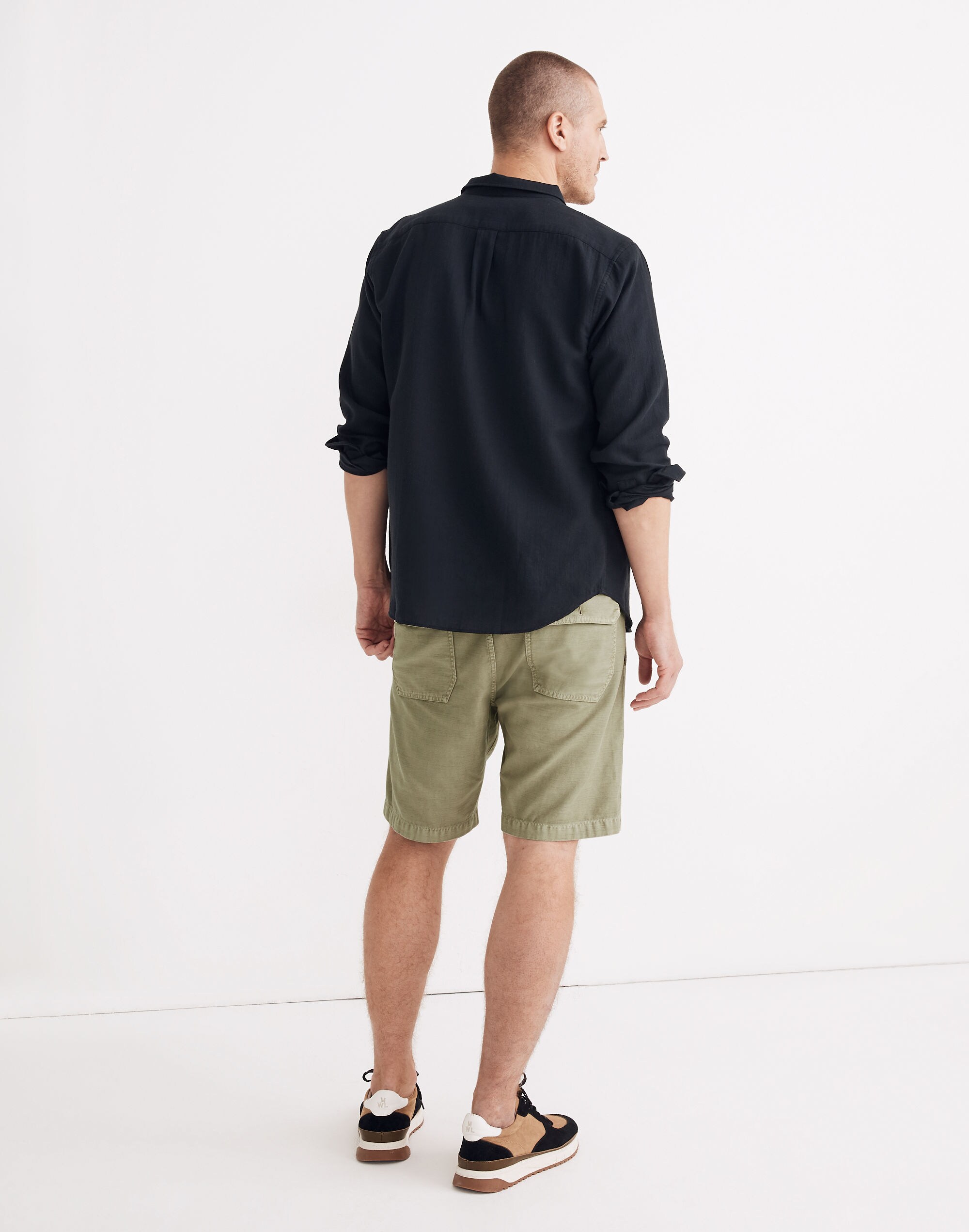 Garment-Dyed Relaxed Workwear Shorts