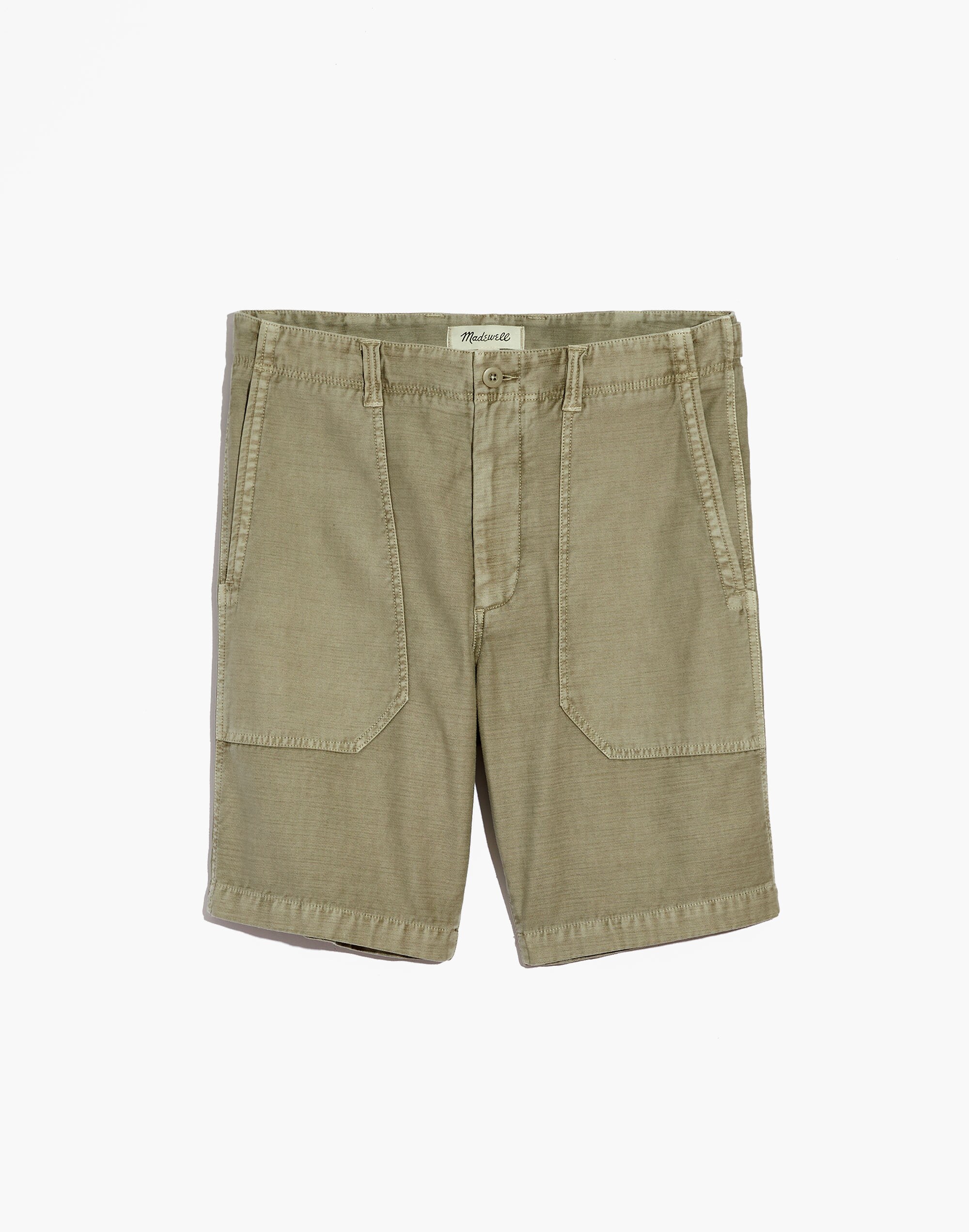 Garment-Dyed Relaxed Workwear Shorts