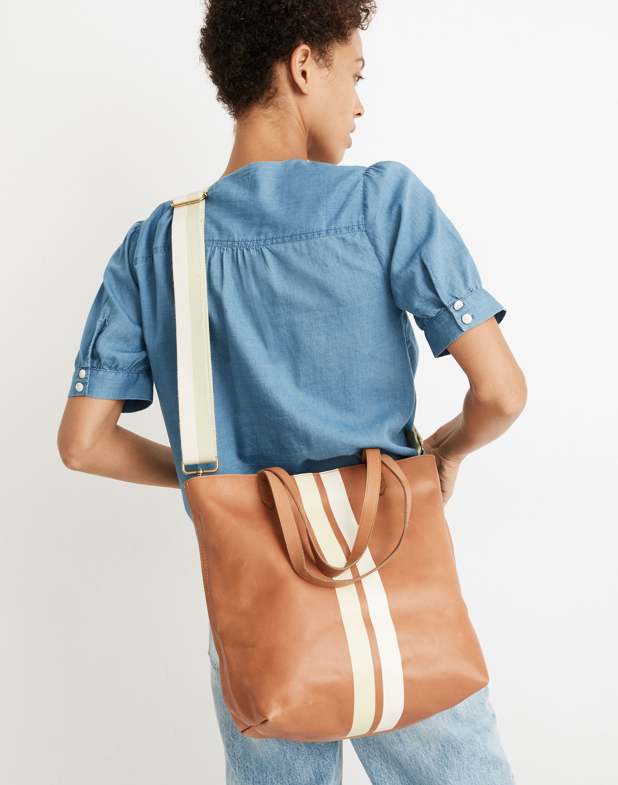 The Medium Transport Tote: Striped Edition