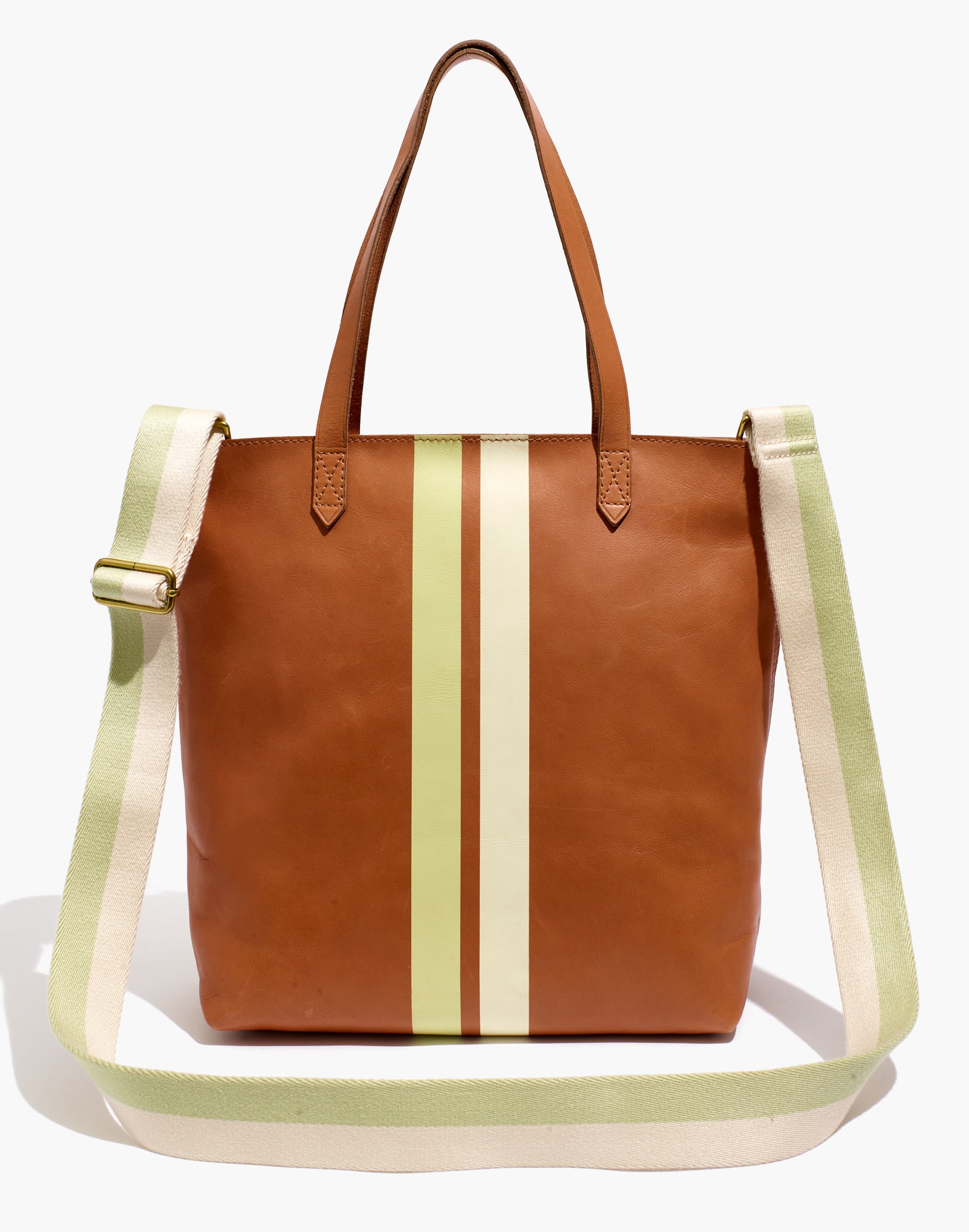 the medium transport tote: striped edition
