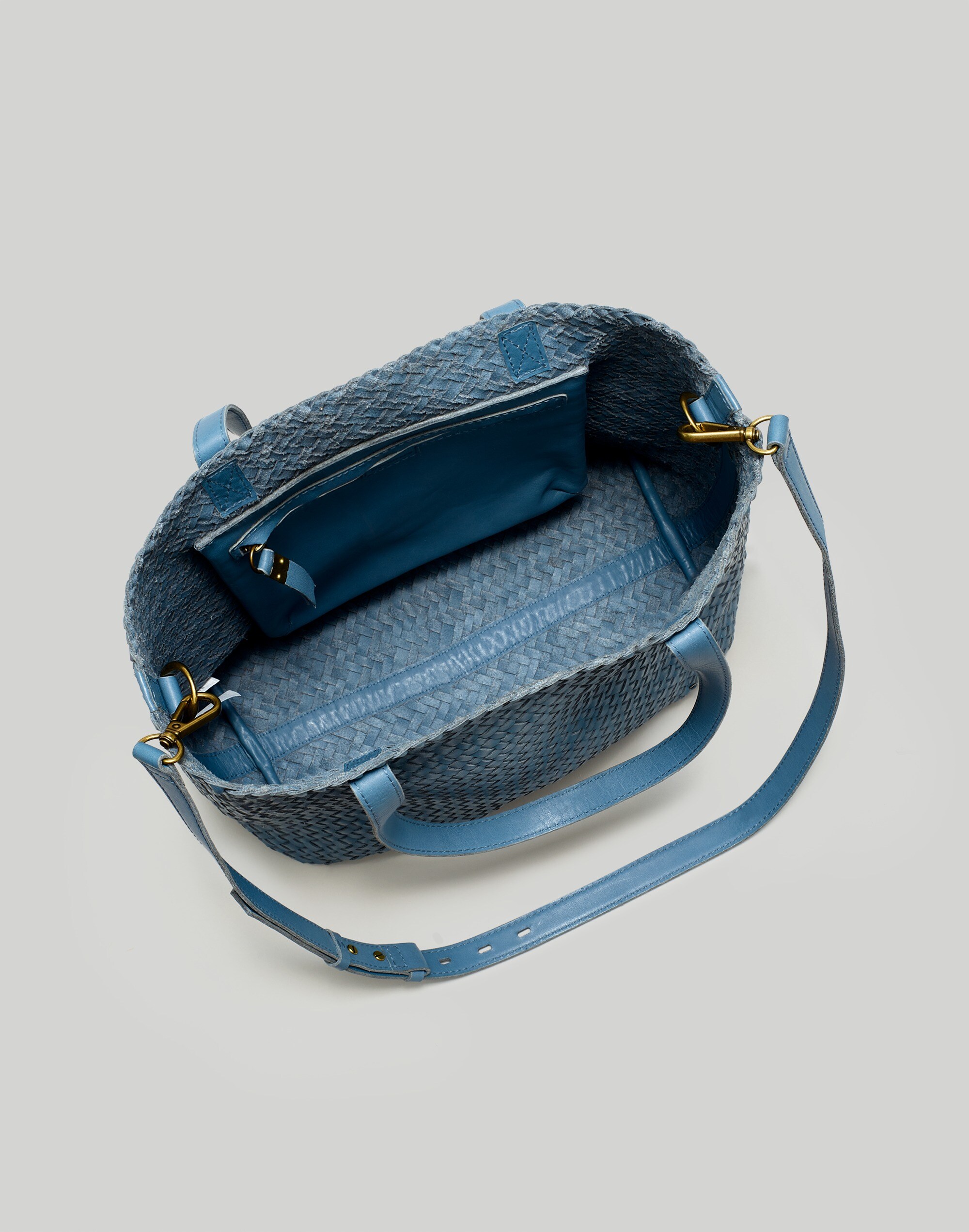 The Medium Transport Tote: Woven Leather Edition