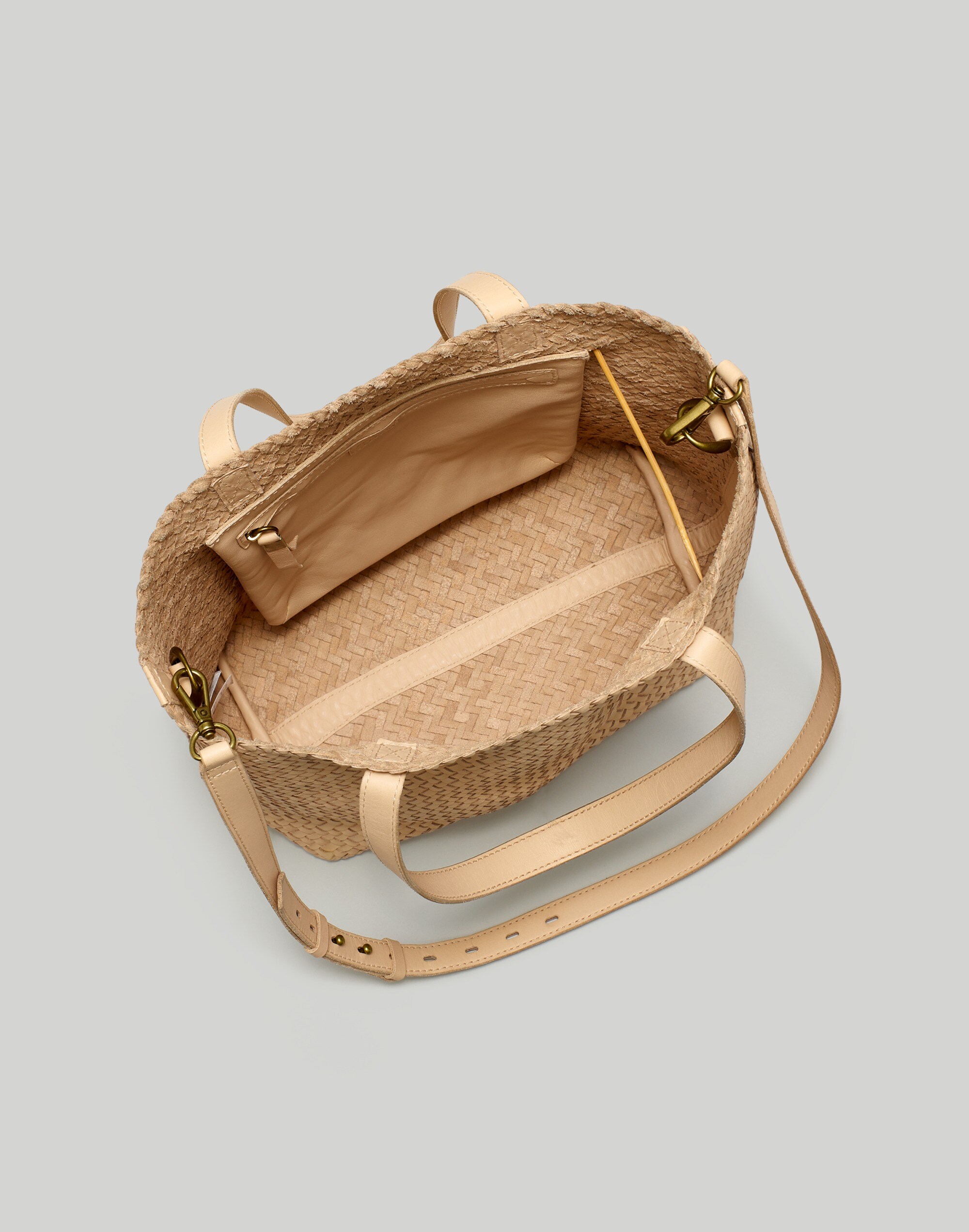 The Medium Transport Tote: Woven Leather Edition