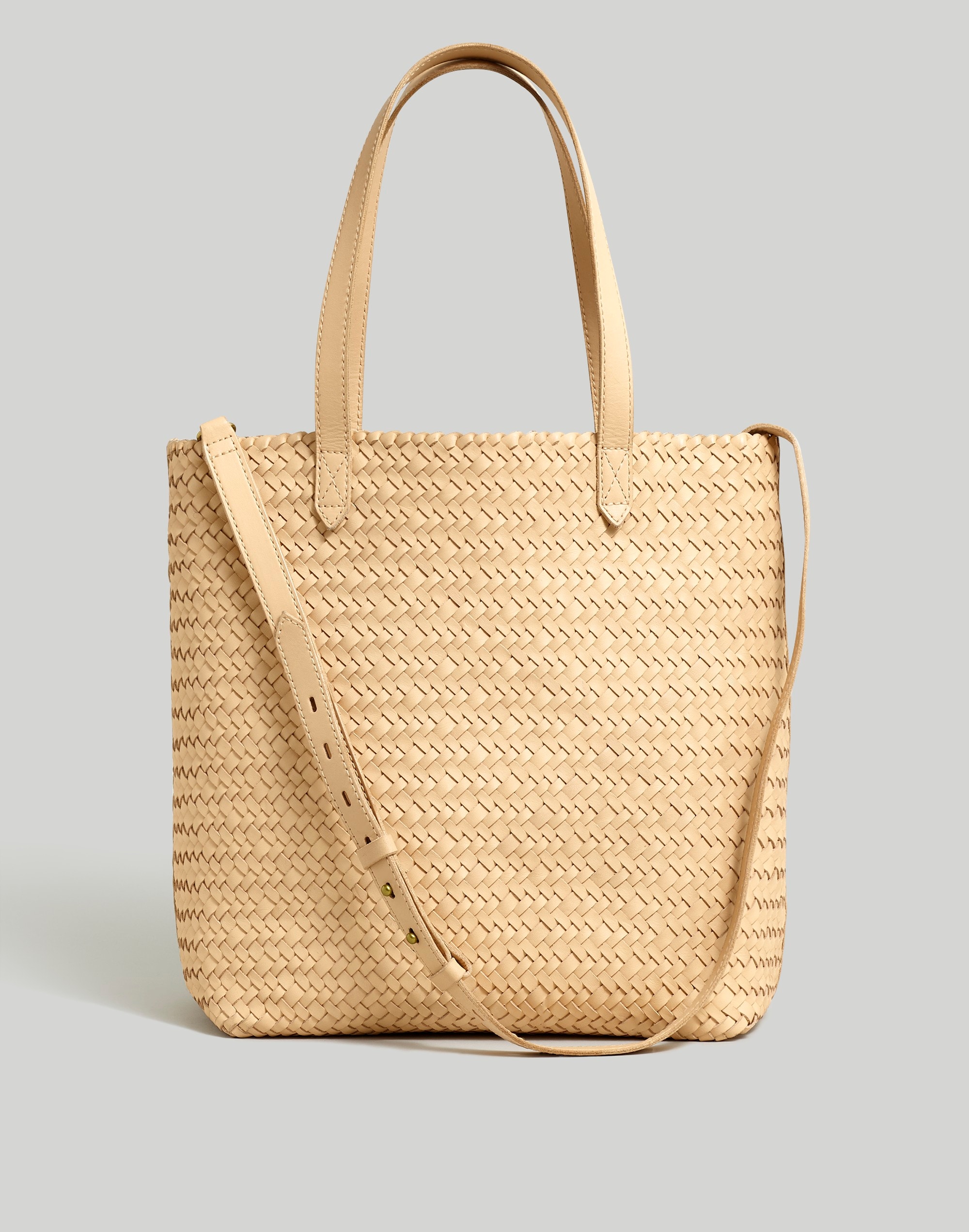 The Medium Transport Tote: Woven Leather Edition