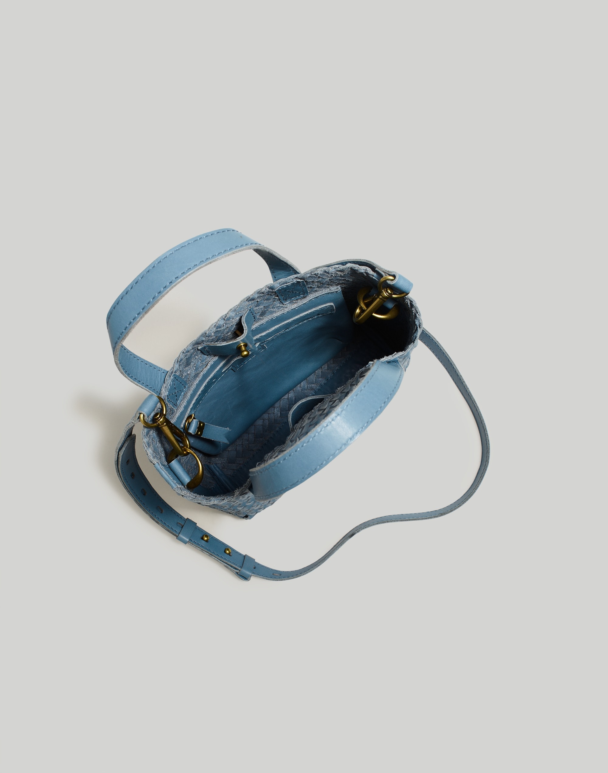 The Small Transport Crossbody: Woven Leather Edition