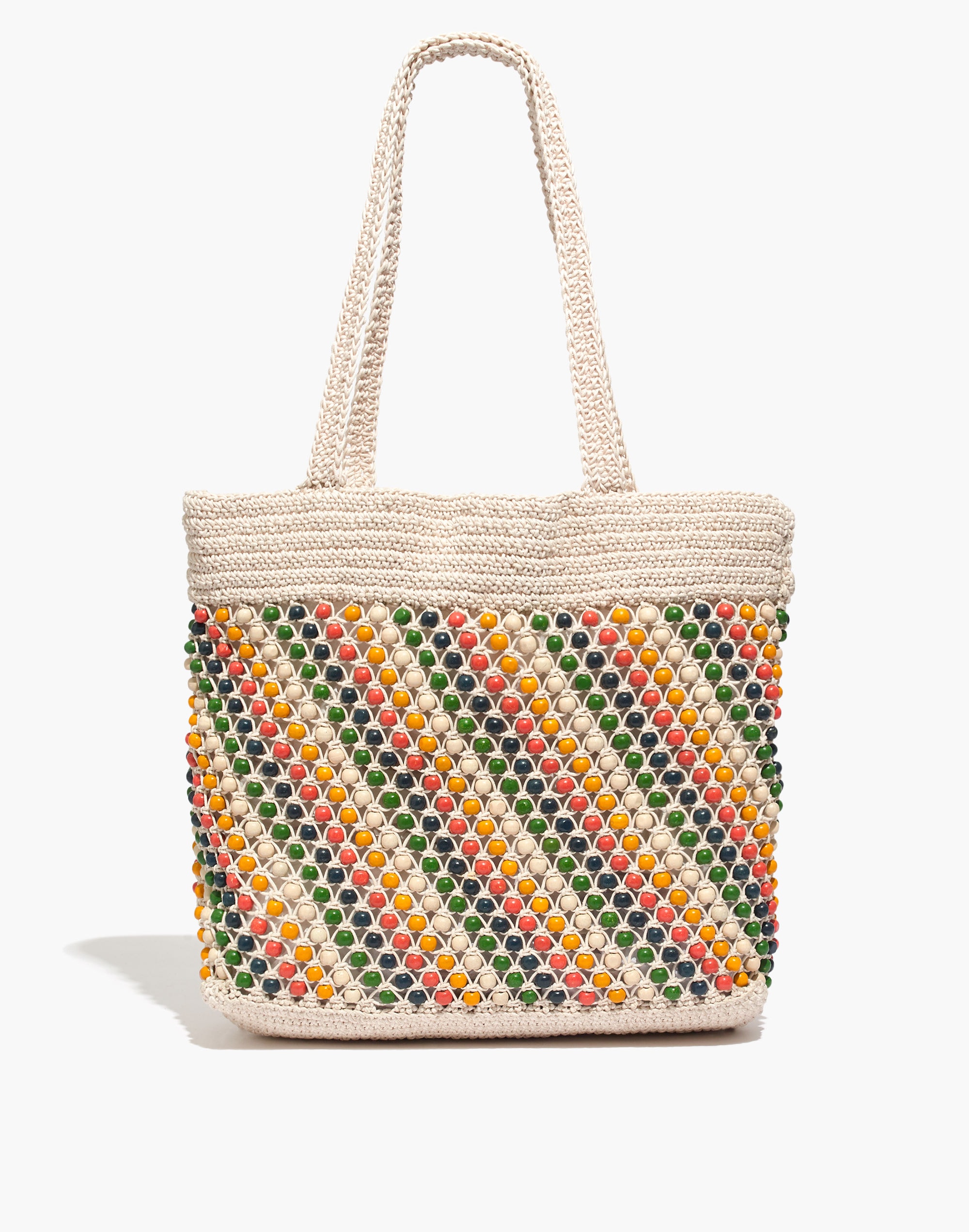the beaded crochet tote bag
