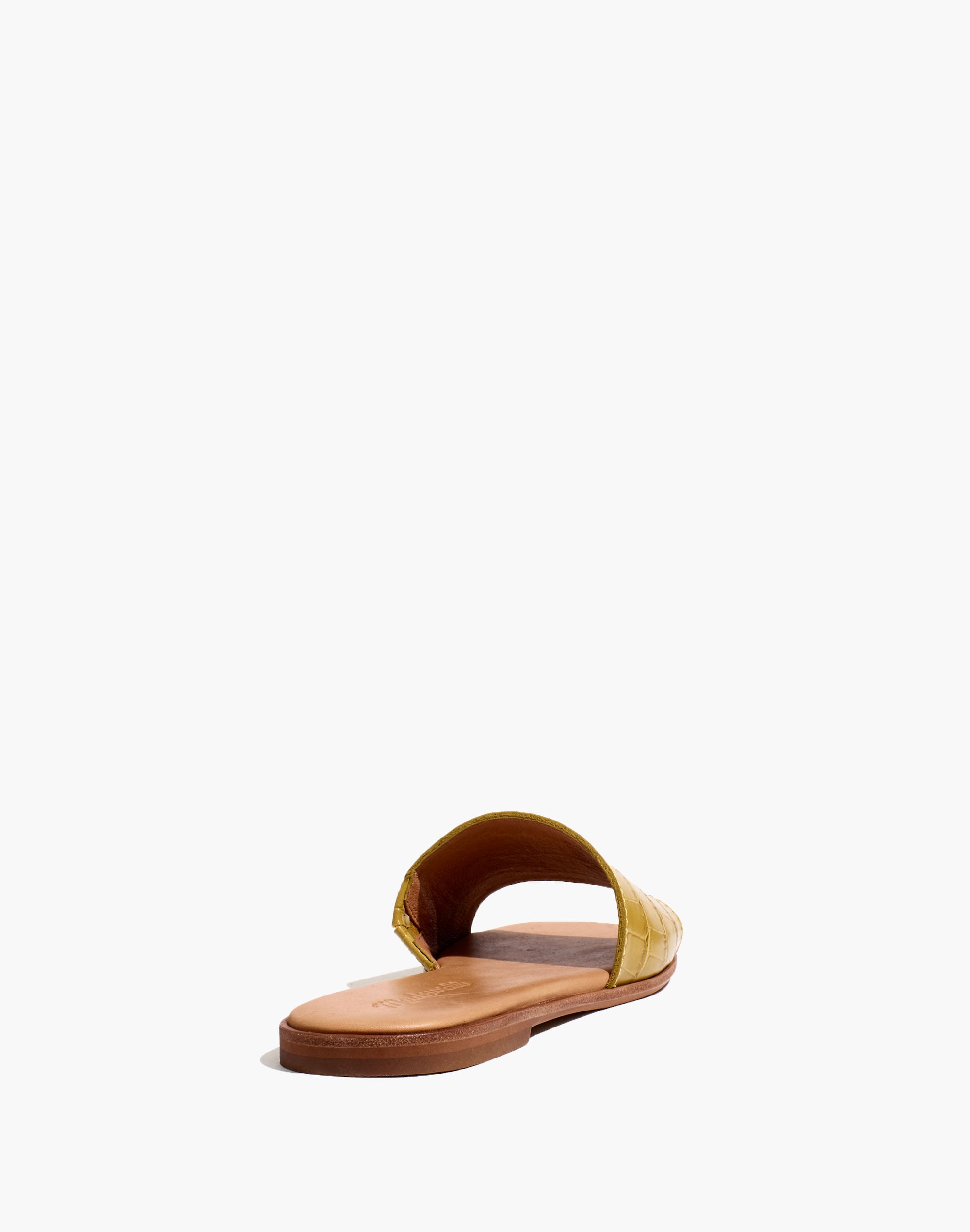 The Lianne Slide in Croc Embossed Leather