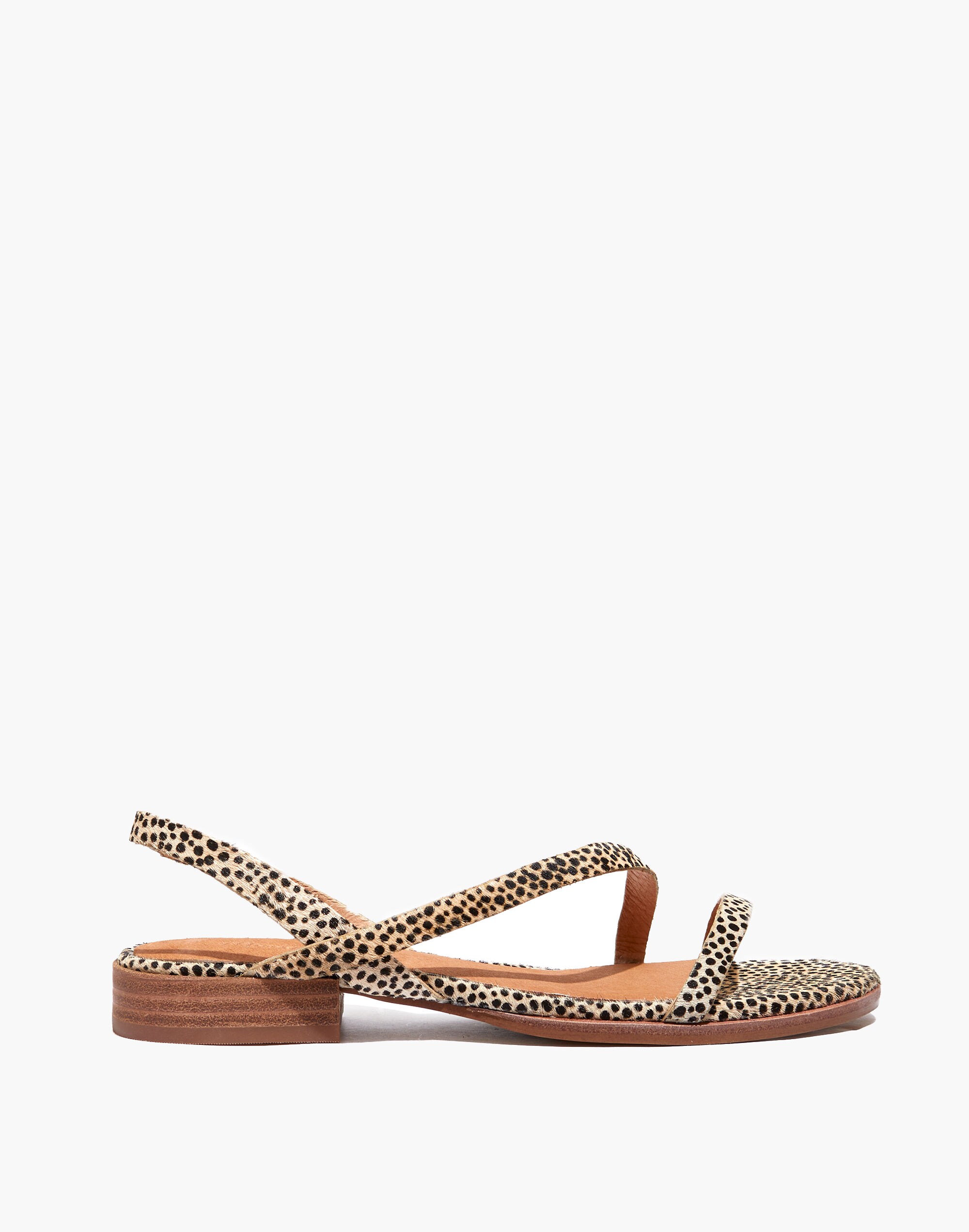 The Heidi Slingback Sandal in Spotted Calf Hair