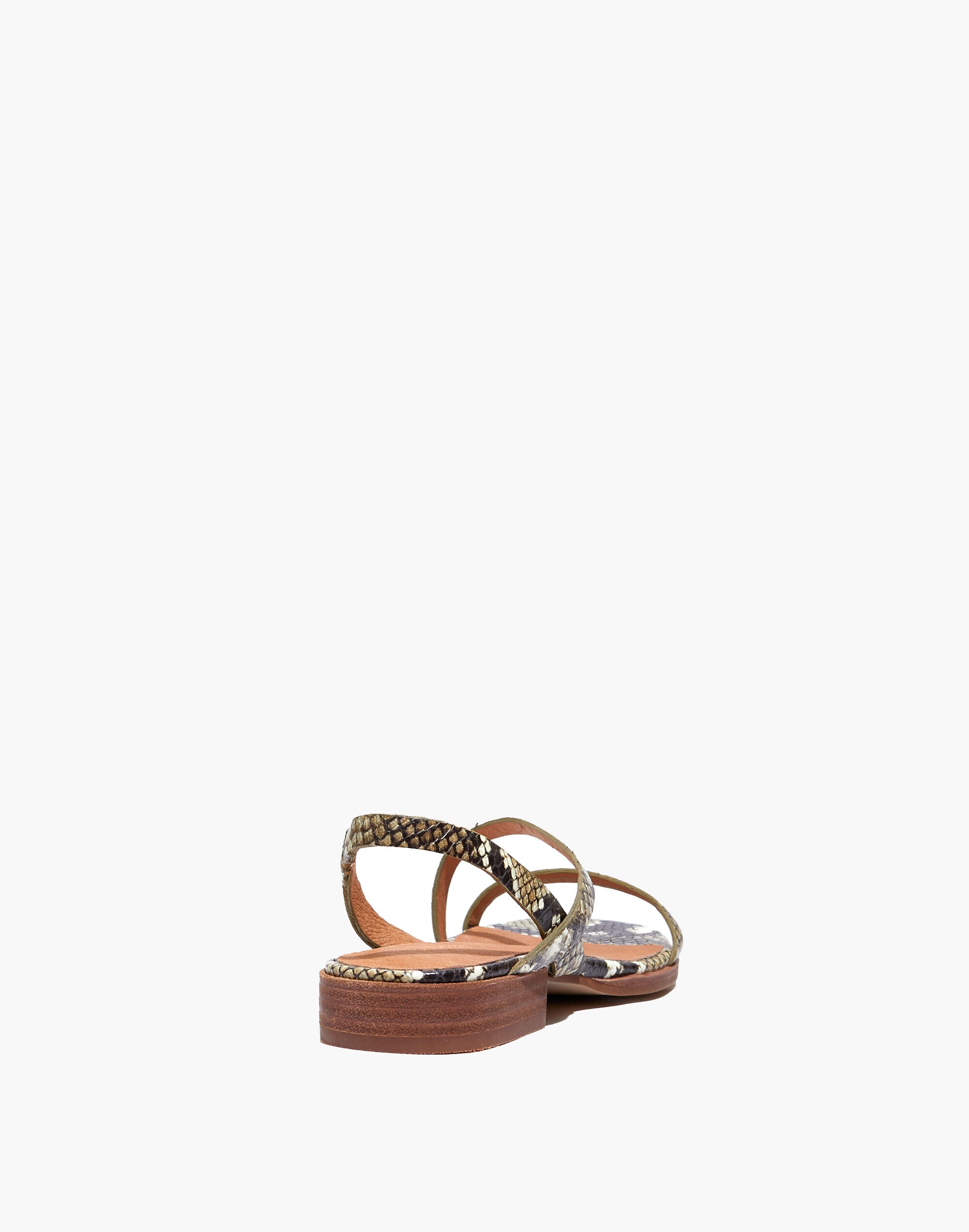 The Heidi Slingback Sandal in Snake Embossed Leather