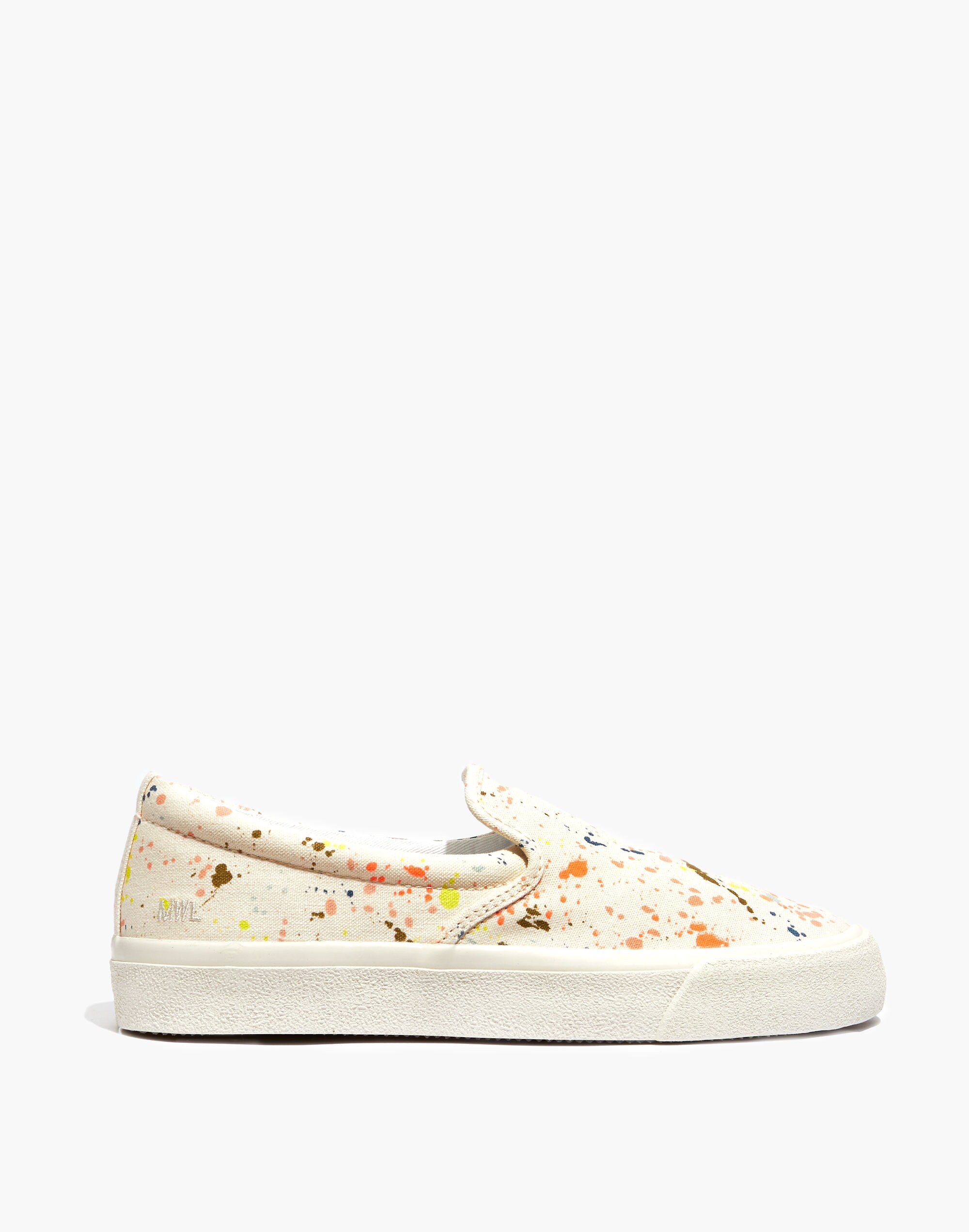 Sidewalk Slip-On Sneakers in Paint Spattered Recycled Canvas