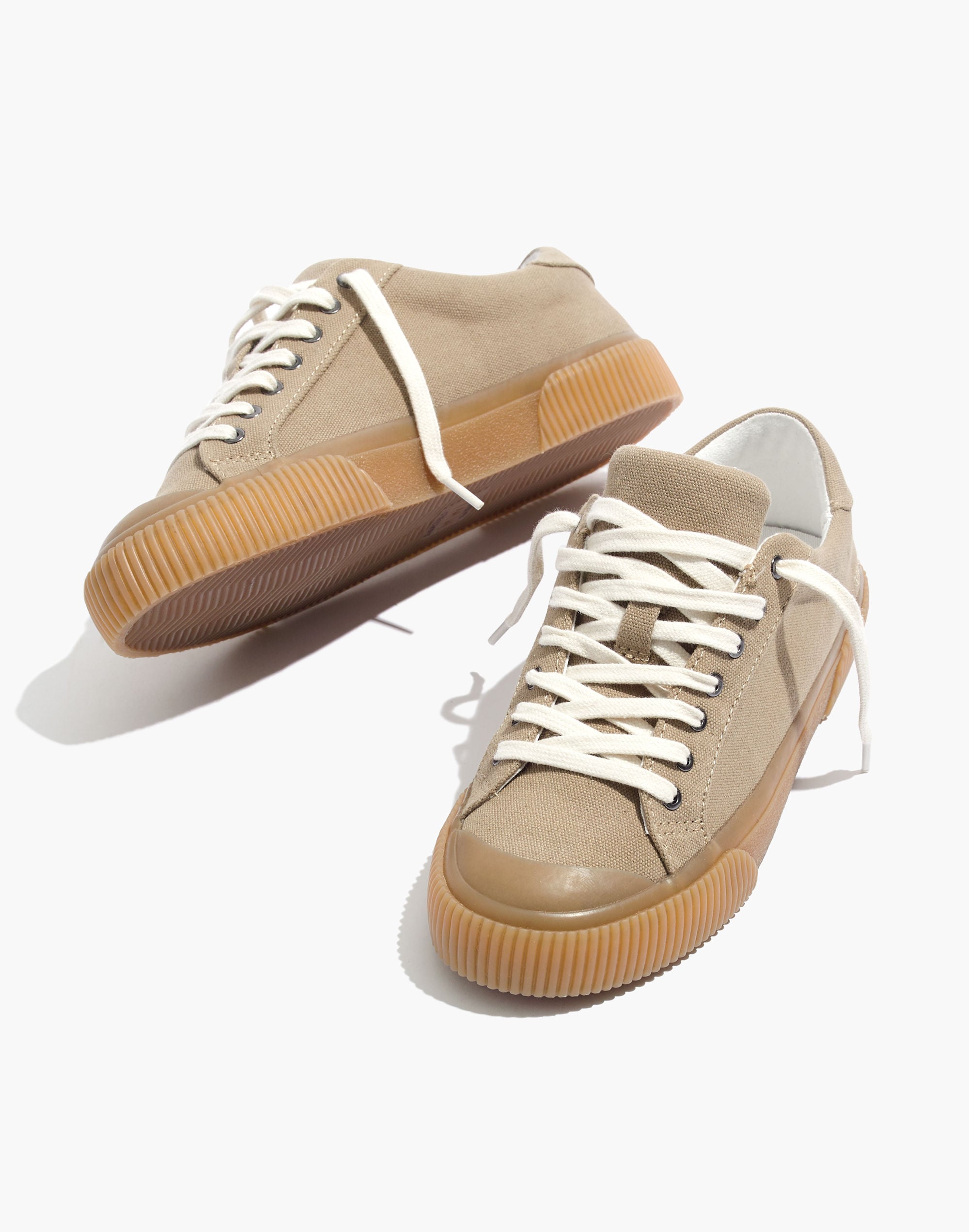 Sidewalk Low-Top Cap-Toe Sneakers in Recycled Canvas