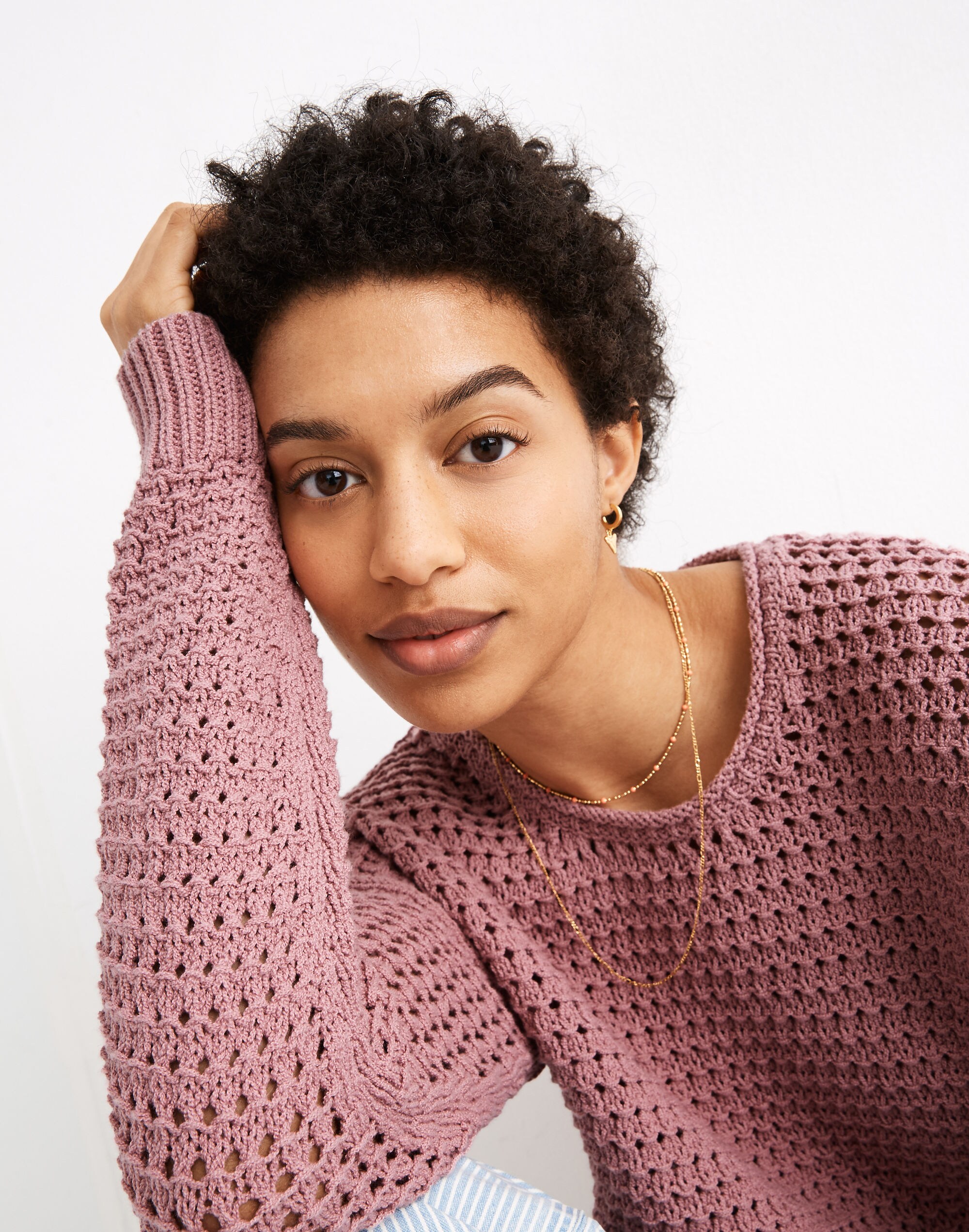 Open-Stitch Austen Pullover Sweater