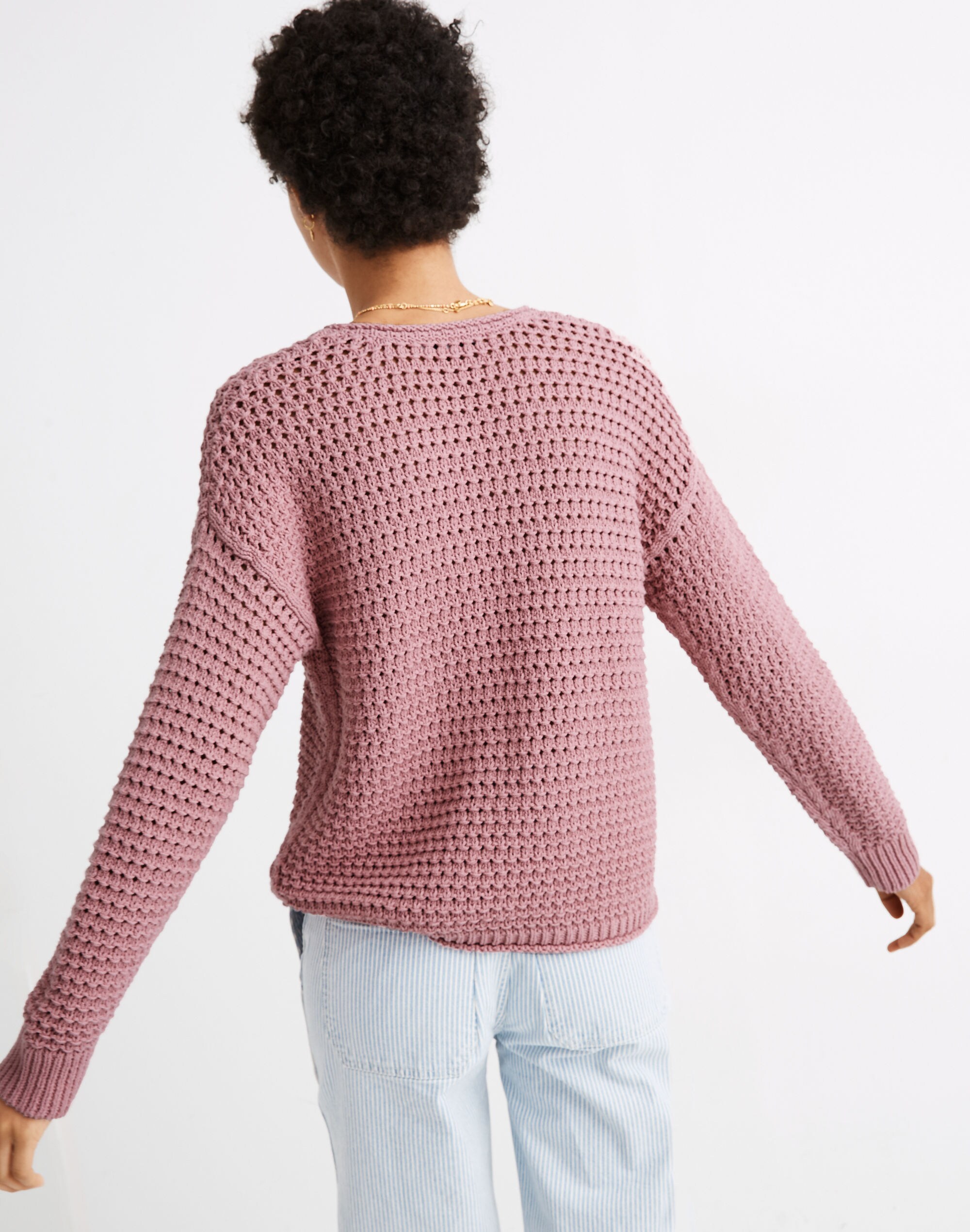 Open-Stitch Austen Pullover Sweater