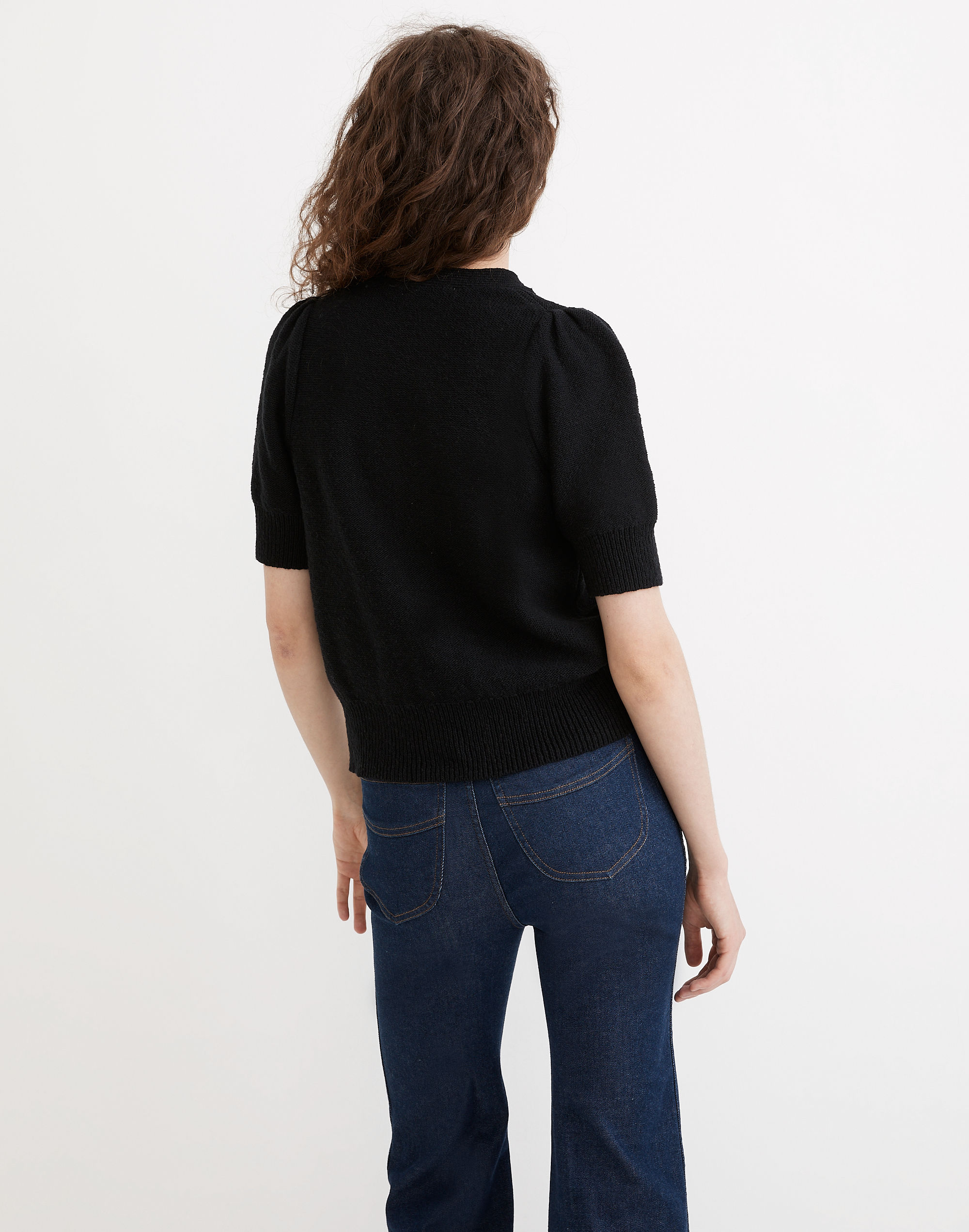 Short-Sleeve Cardigan Sweater