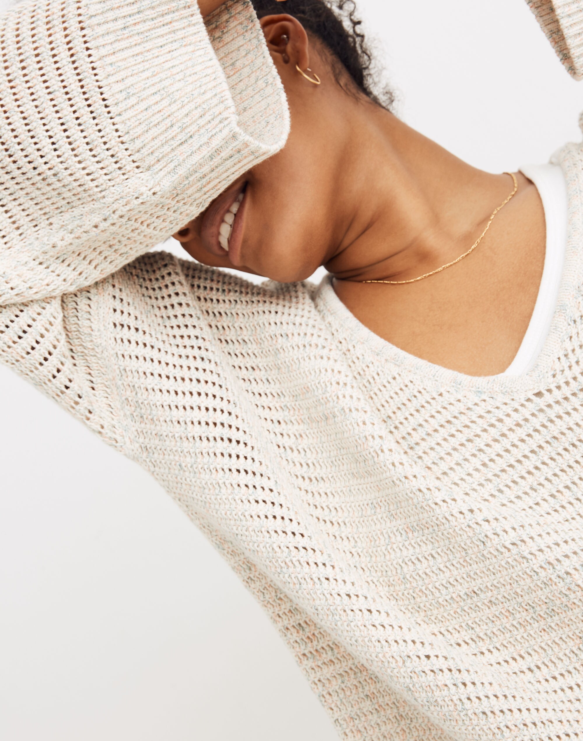 Rainbow Marled Seville Pullover Sweater