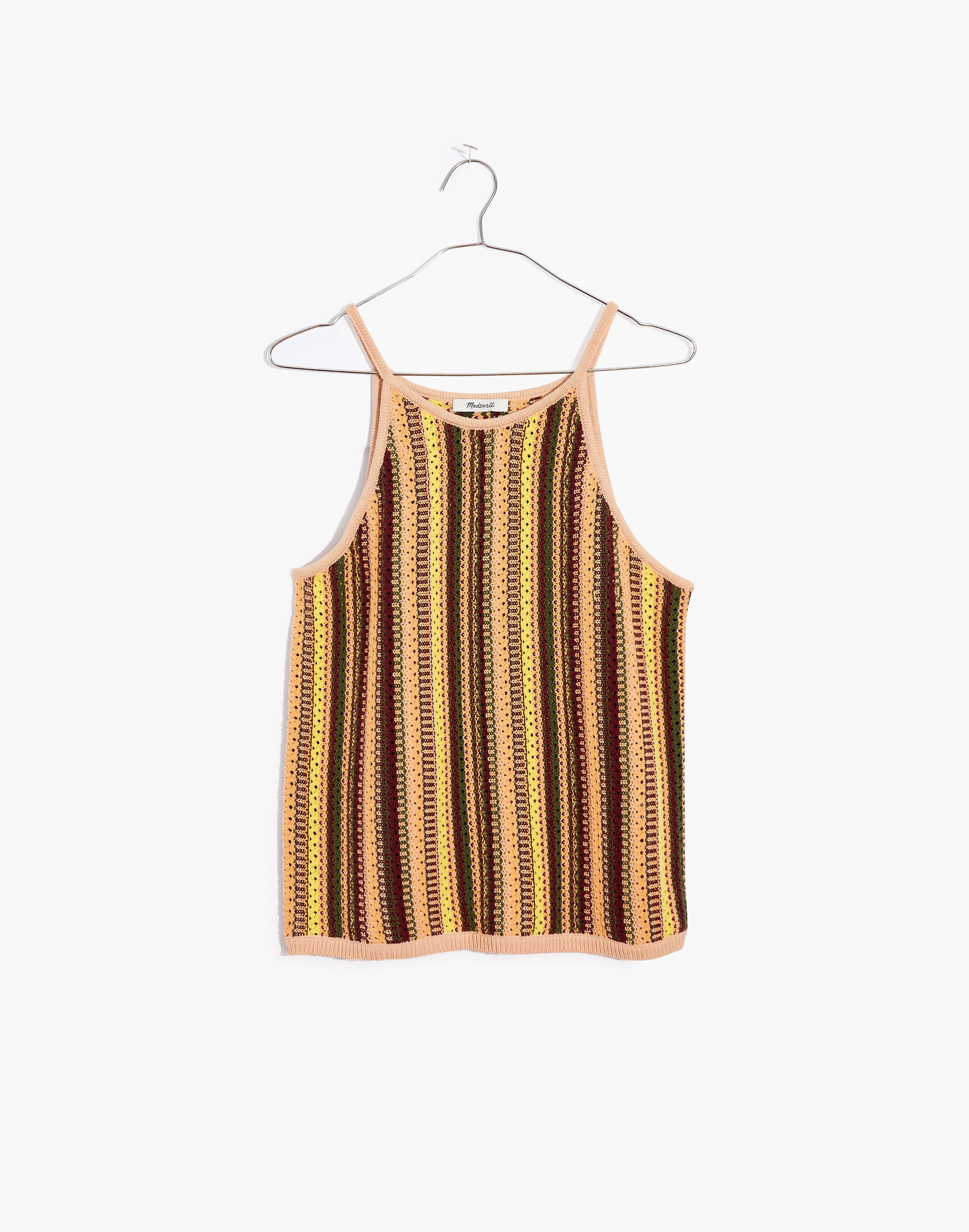 Crochet Janson Sweater Tank in Rainbow Stripe