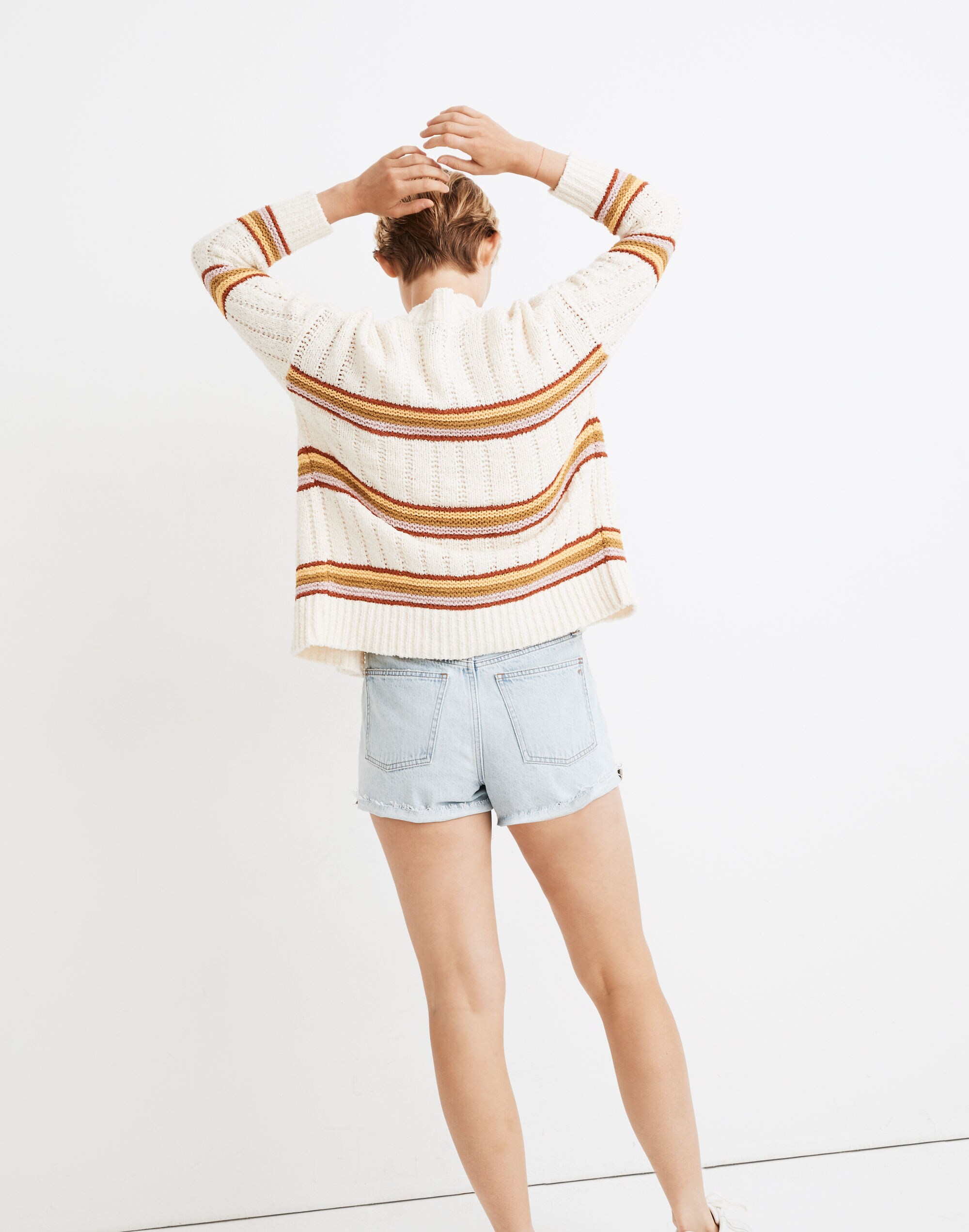 Striped Diaz Open Cardigan