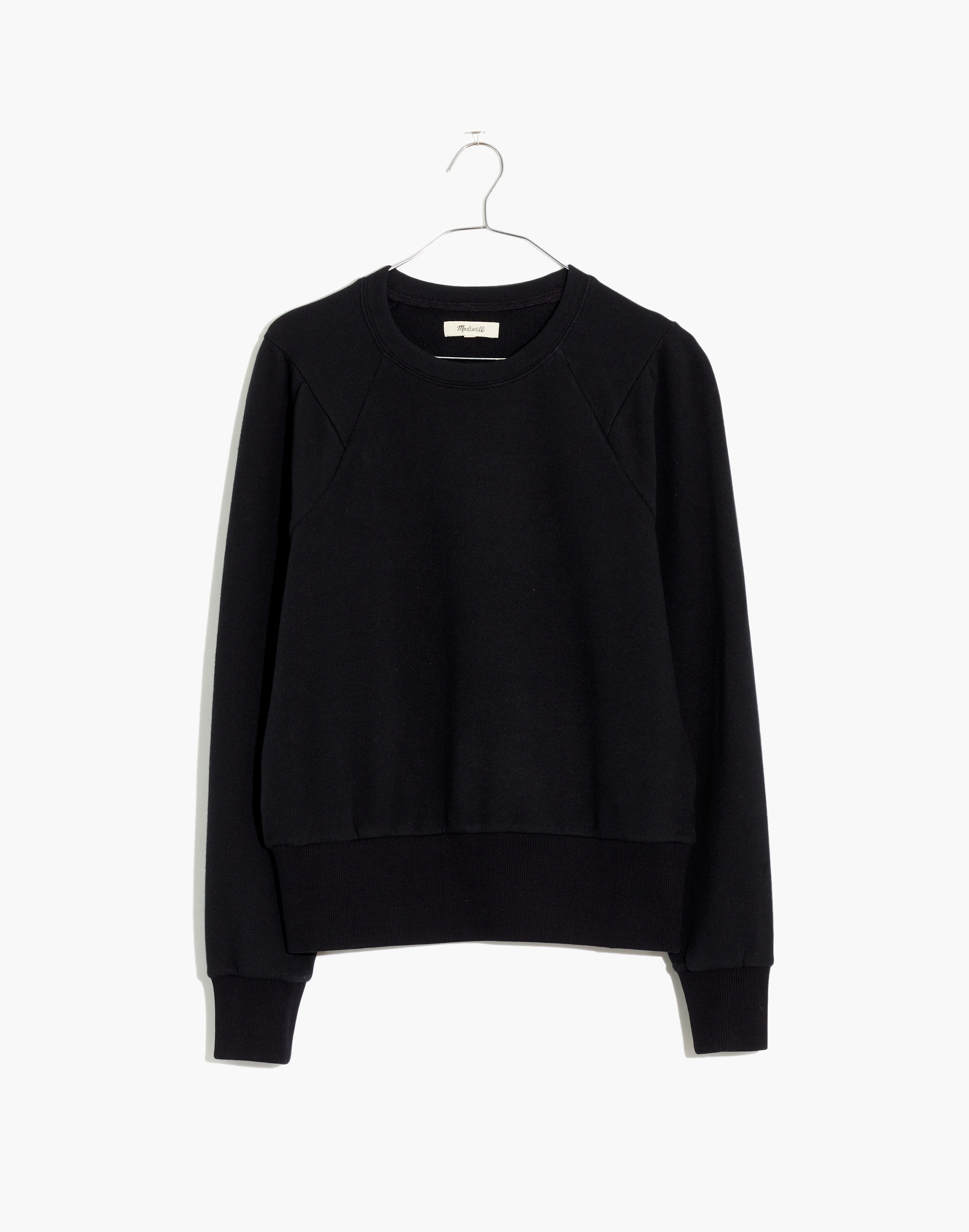 Puff-Sleeve Raglan Sweatshirt