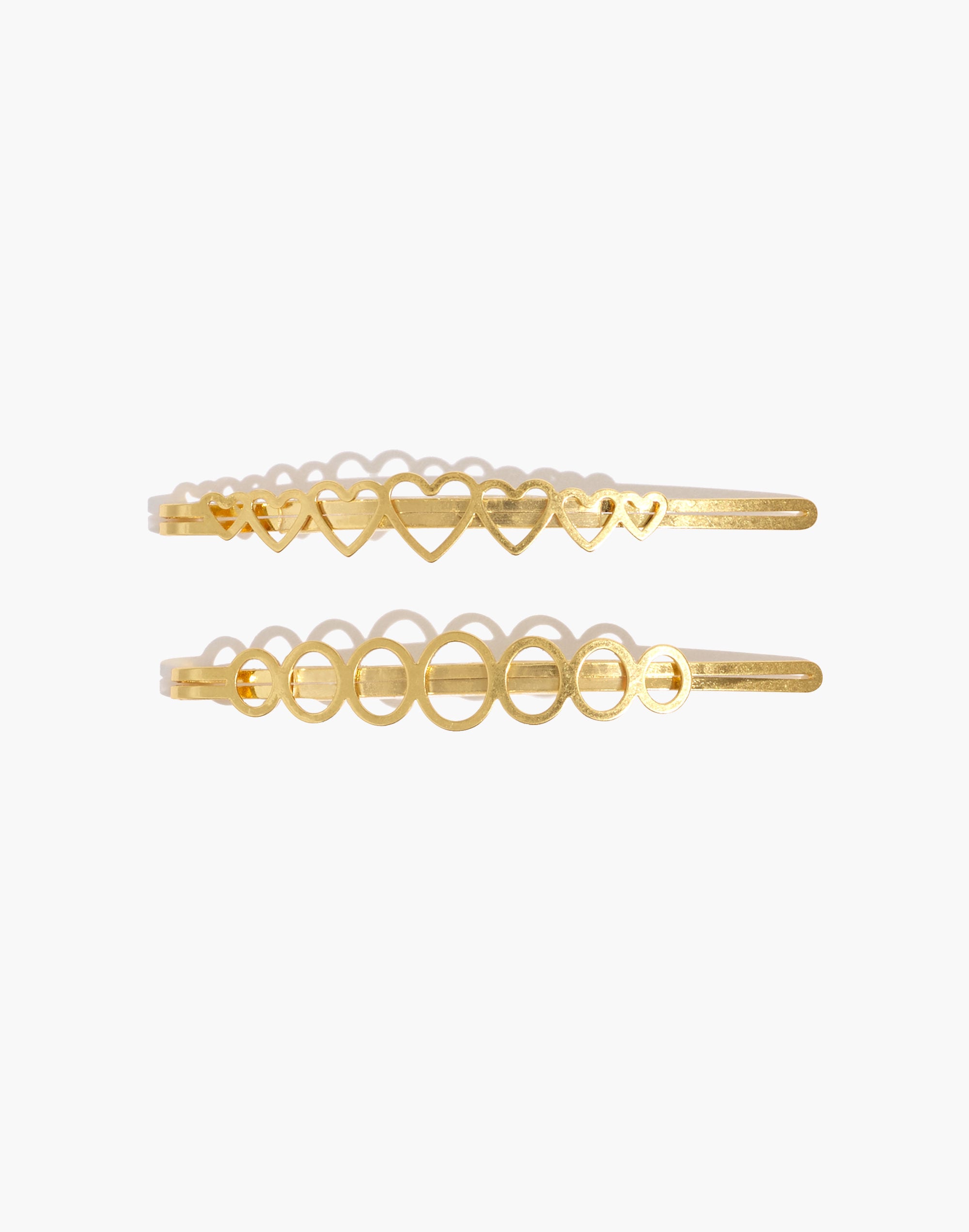 two-pack heart hair pins