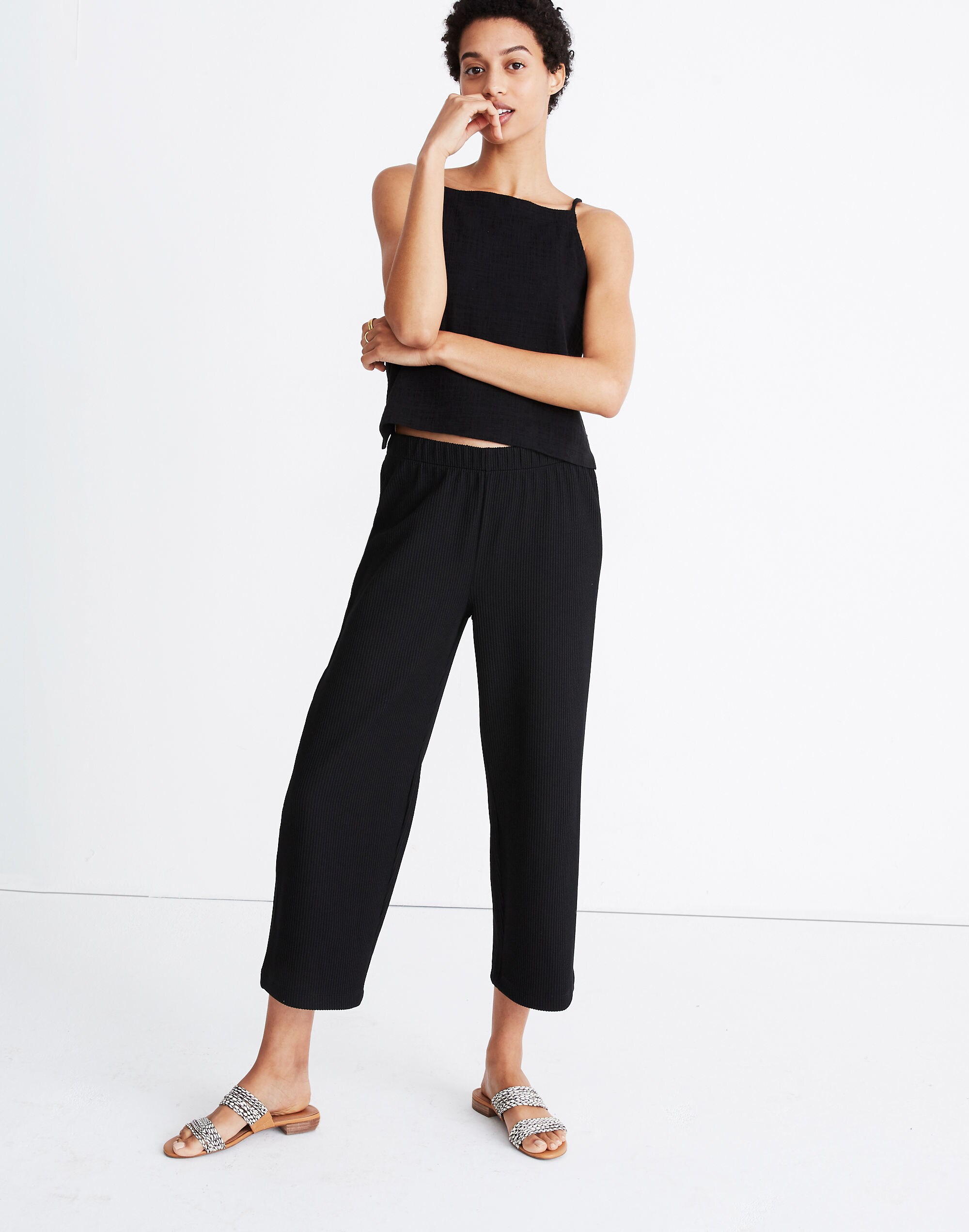 Ribbed Pull-On Pants