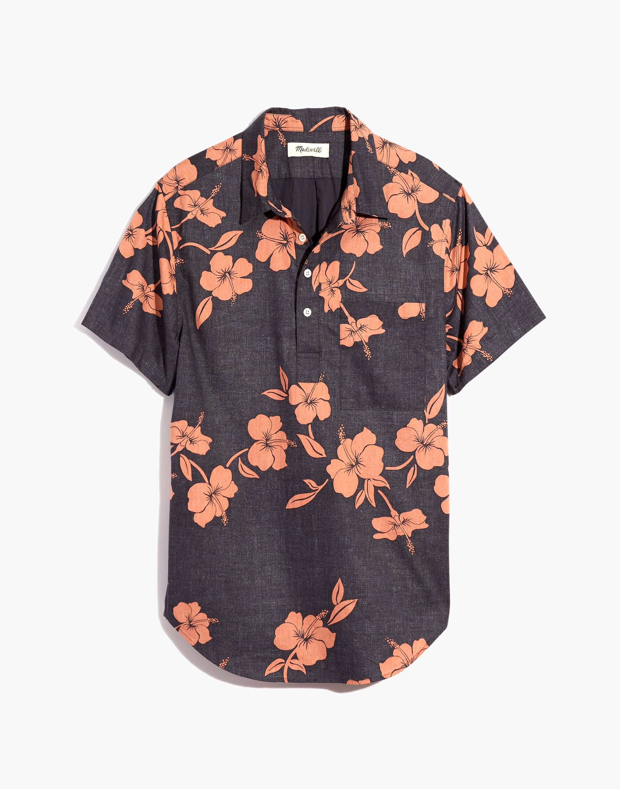 Short-Sleeve Perfect Pullover Shirt in Lei Away