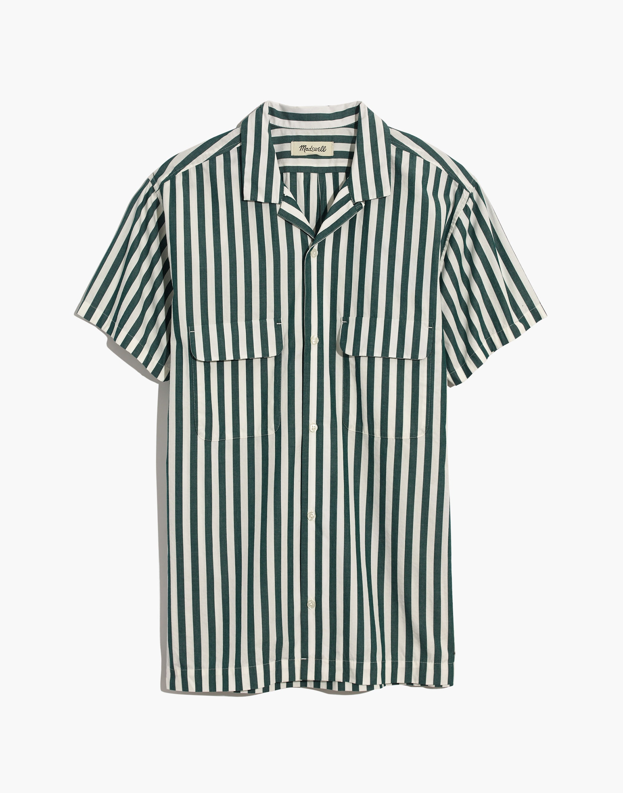 Poplin Short-Sleeve Easy Shirt in McNeil Stripe