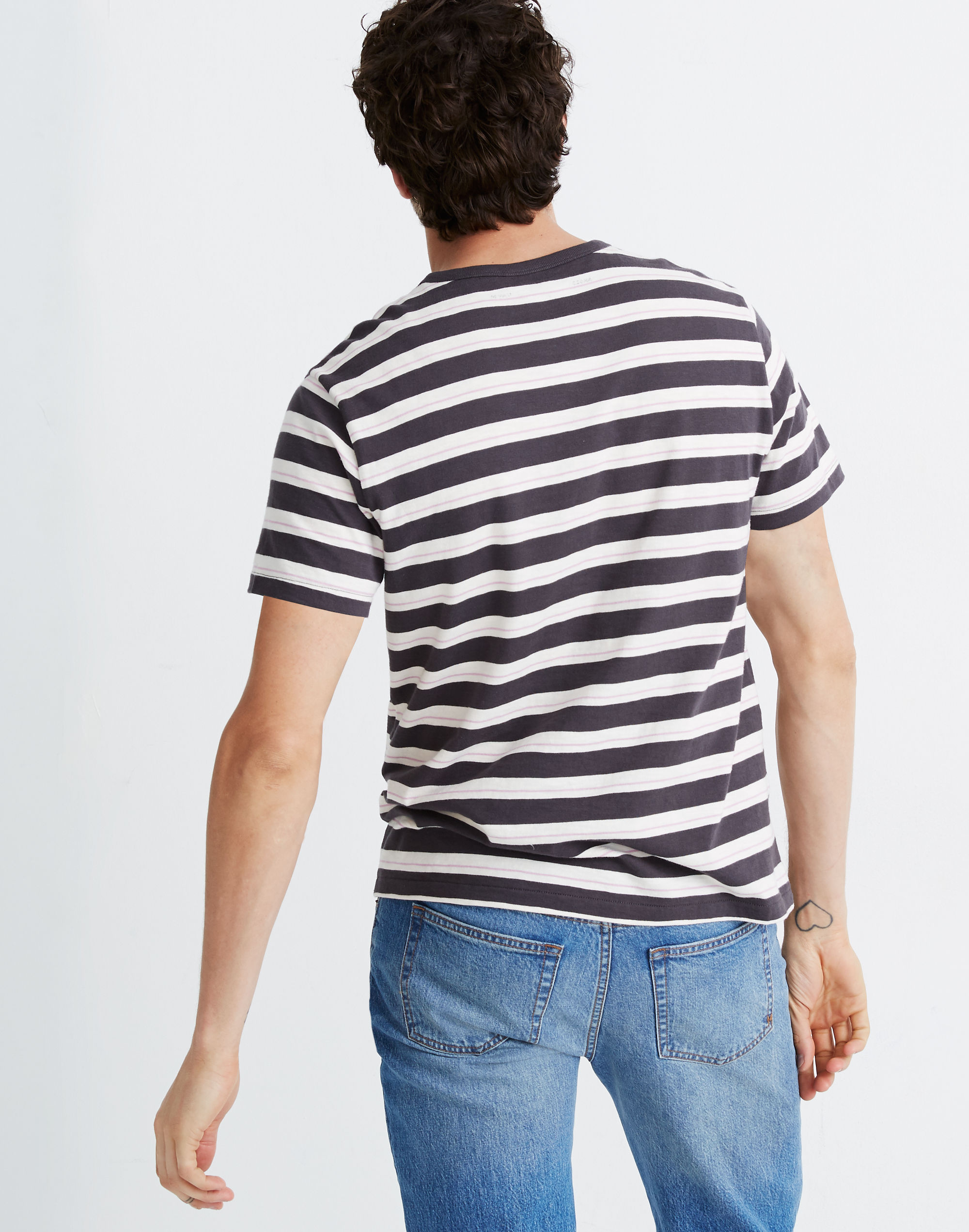 Allday Crewneck Tee in Monona Stripe