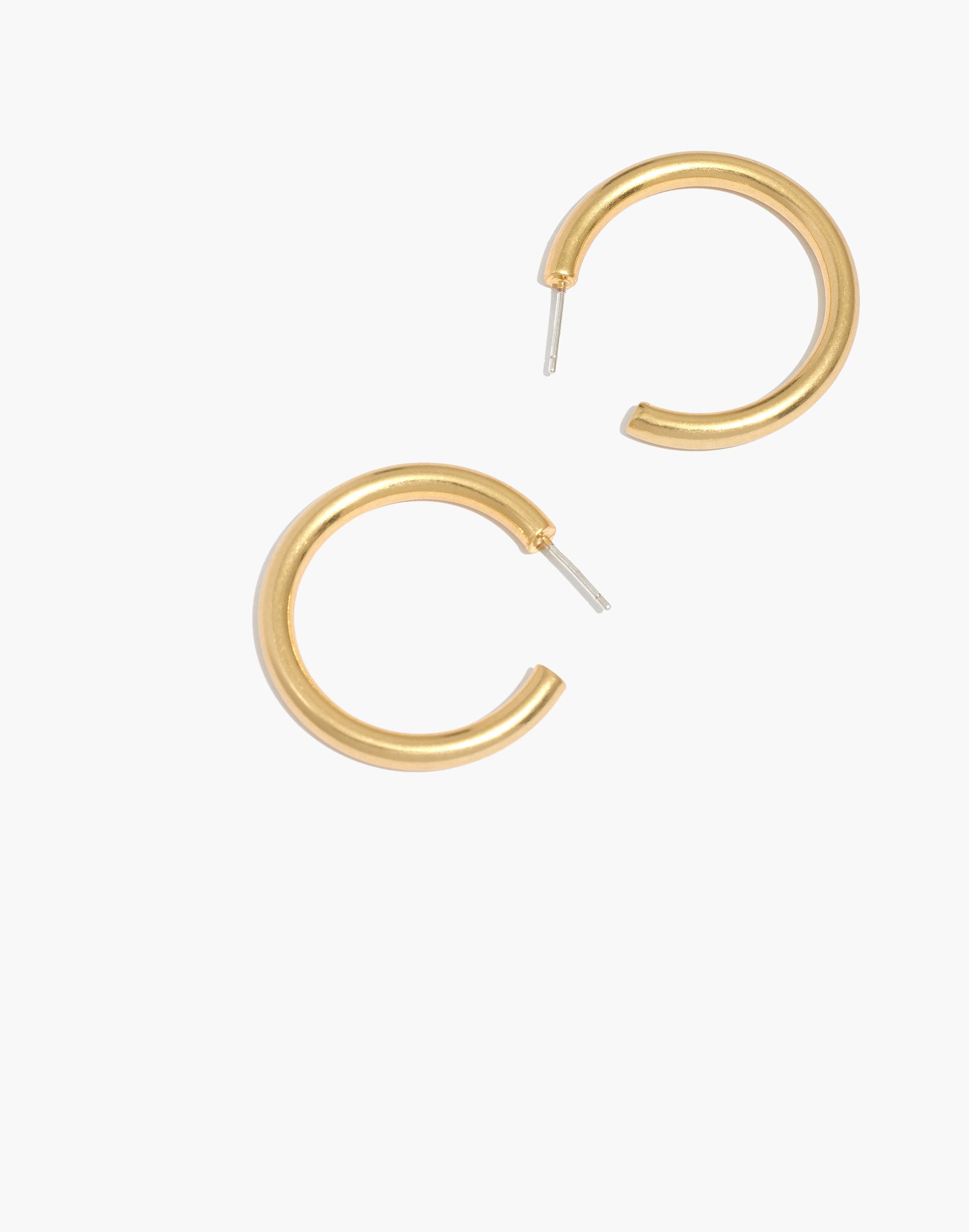 Mw Chunky Medium Hoop Earrings In Gold