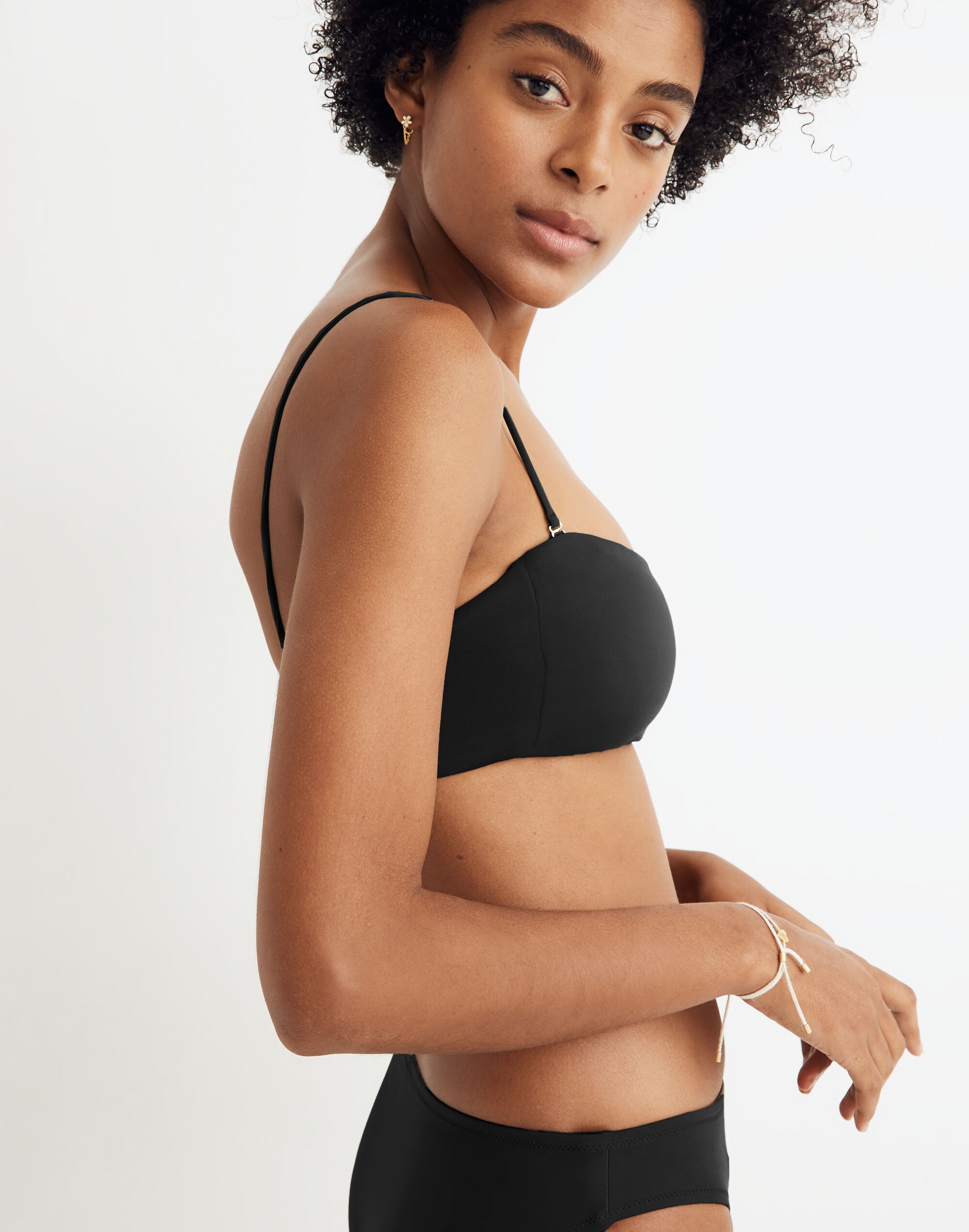 Madewell Second Wave Spaghetti-Strap Bandeau Bikini Top