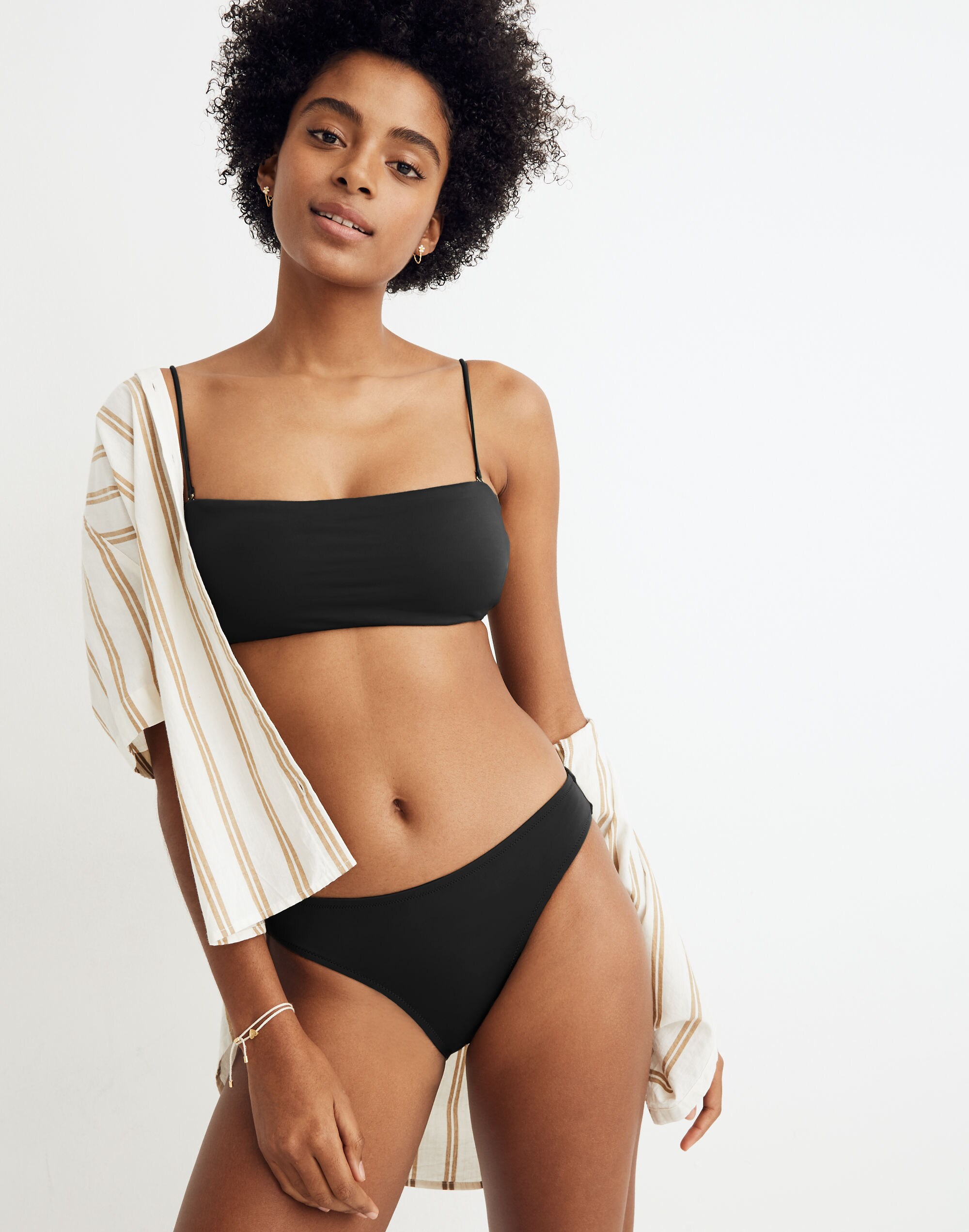 Madewell Second Wave Spaghetti-Strap Bandeau Bikini Top