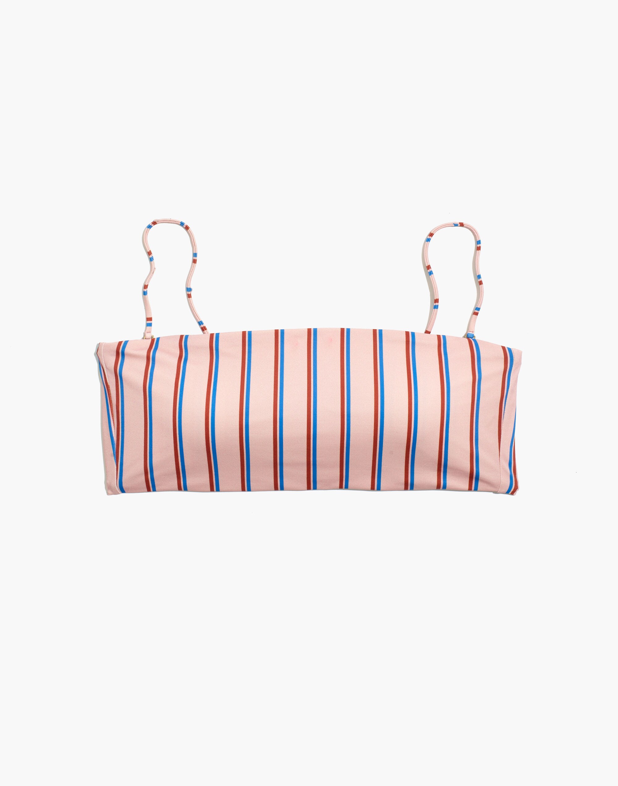 Madewell Second Wave Spaghetti-Strap Bandeau Bikini Top in Paseo Stripe