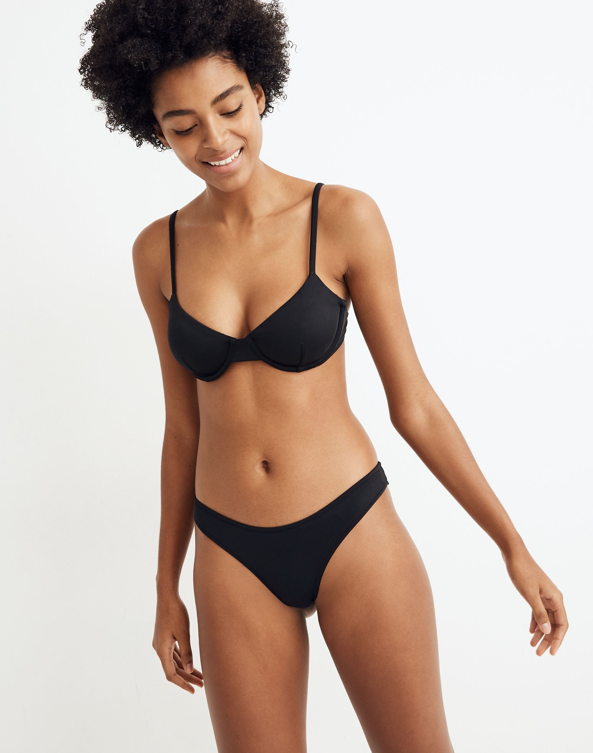 Madewell Second Wave Curved-Waist Bikini Bottom
