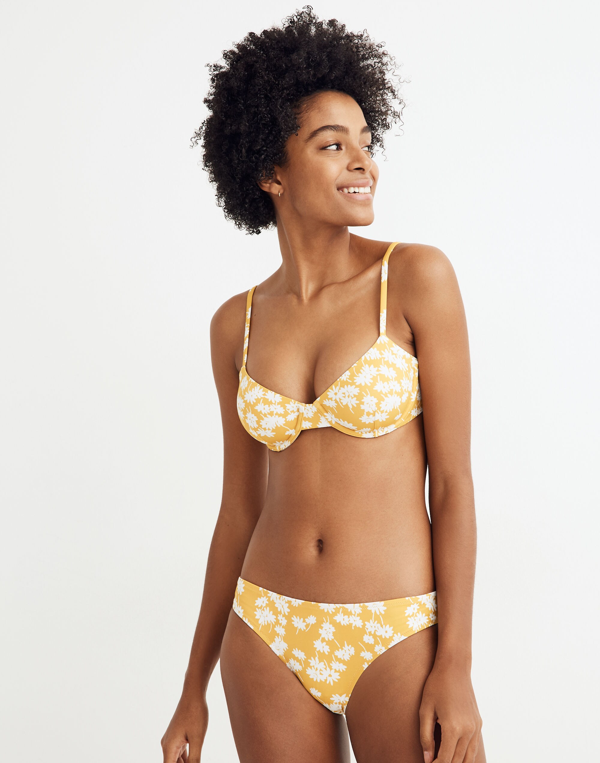 Madewell Second Wave Classic Bikini Bottom in Golden Afternoon