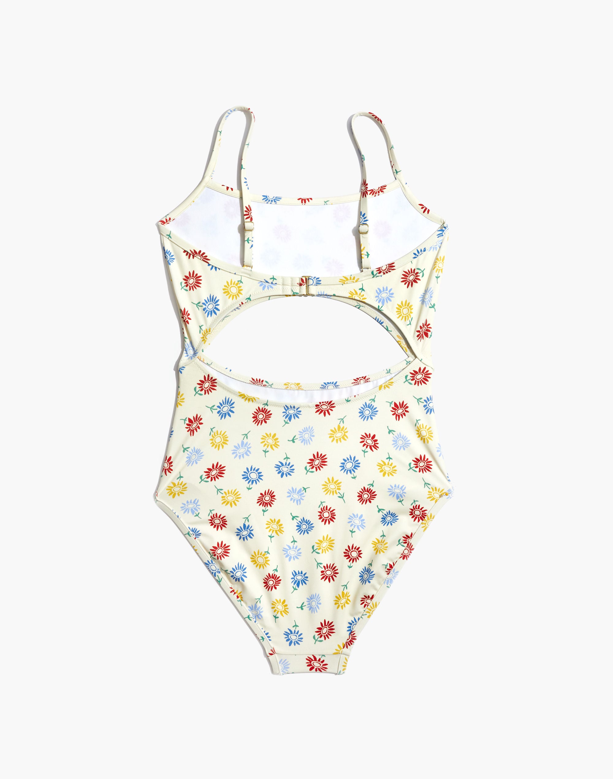 Madewell Second Wave Cutout One-Piece Swimsuit in Sunny Floral