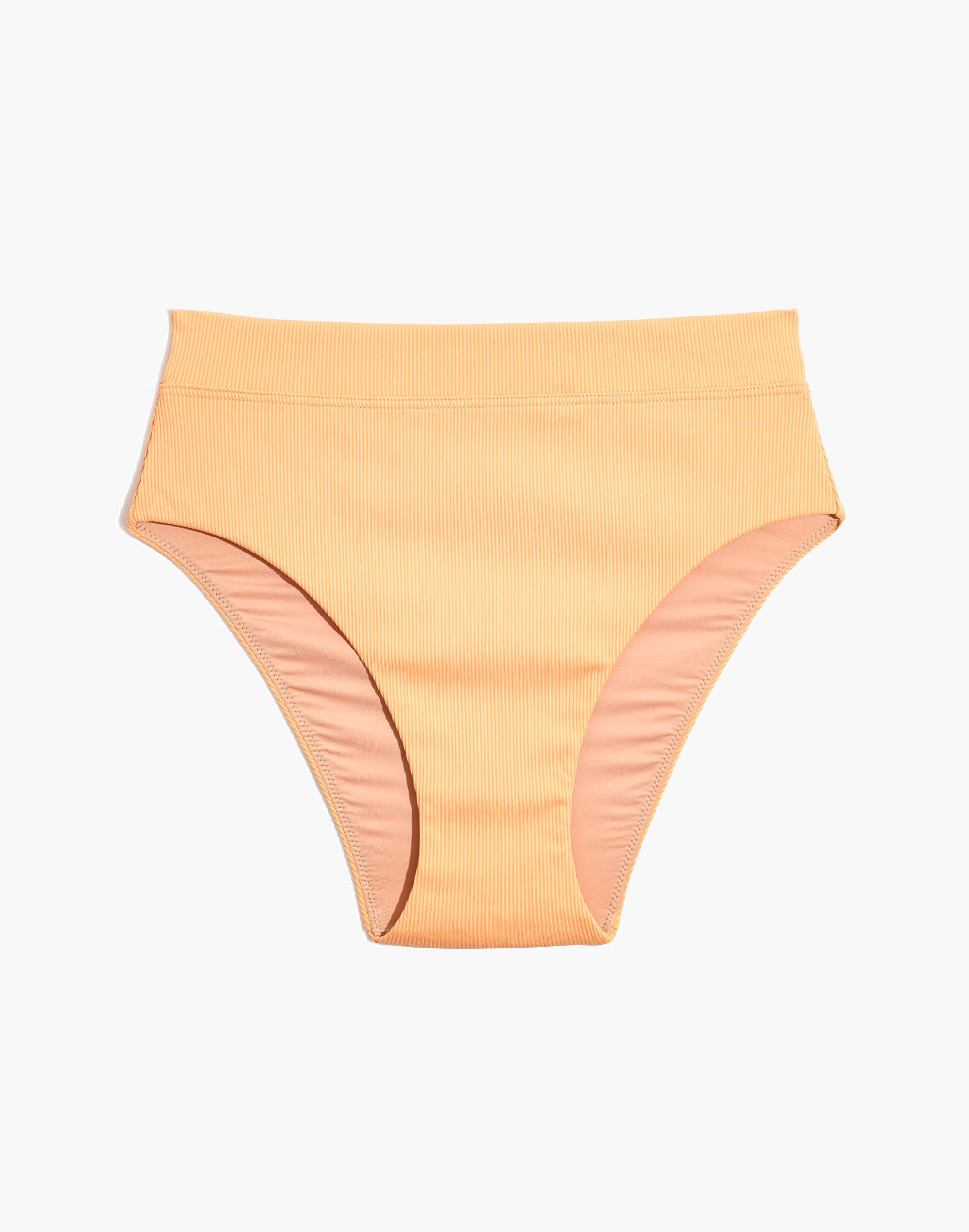 Madewell Second Wave Ribbed High-Cut Bikini Bottom