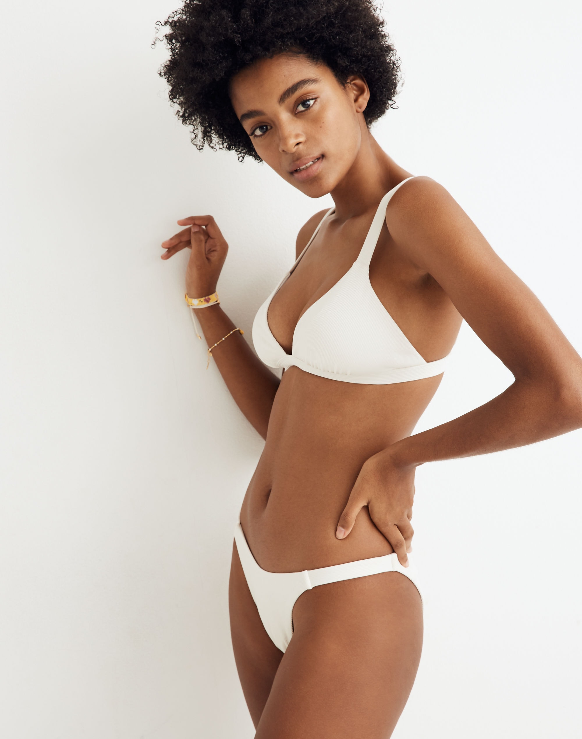 Madewell Second Wave Ribbed Triangle Bikini Top