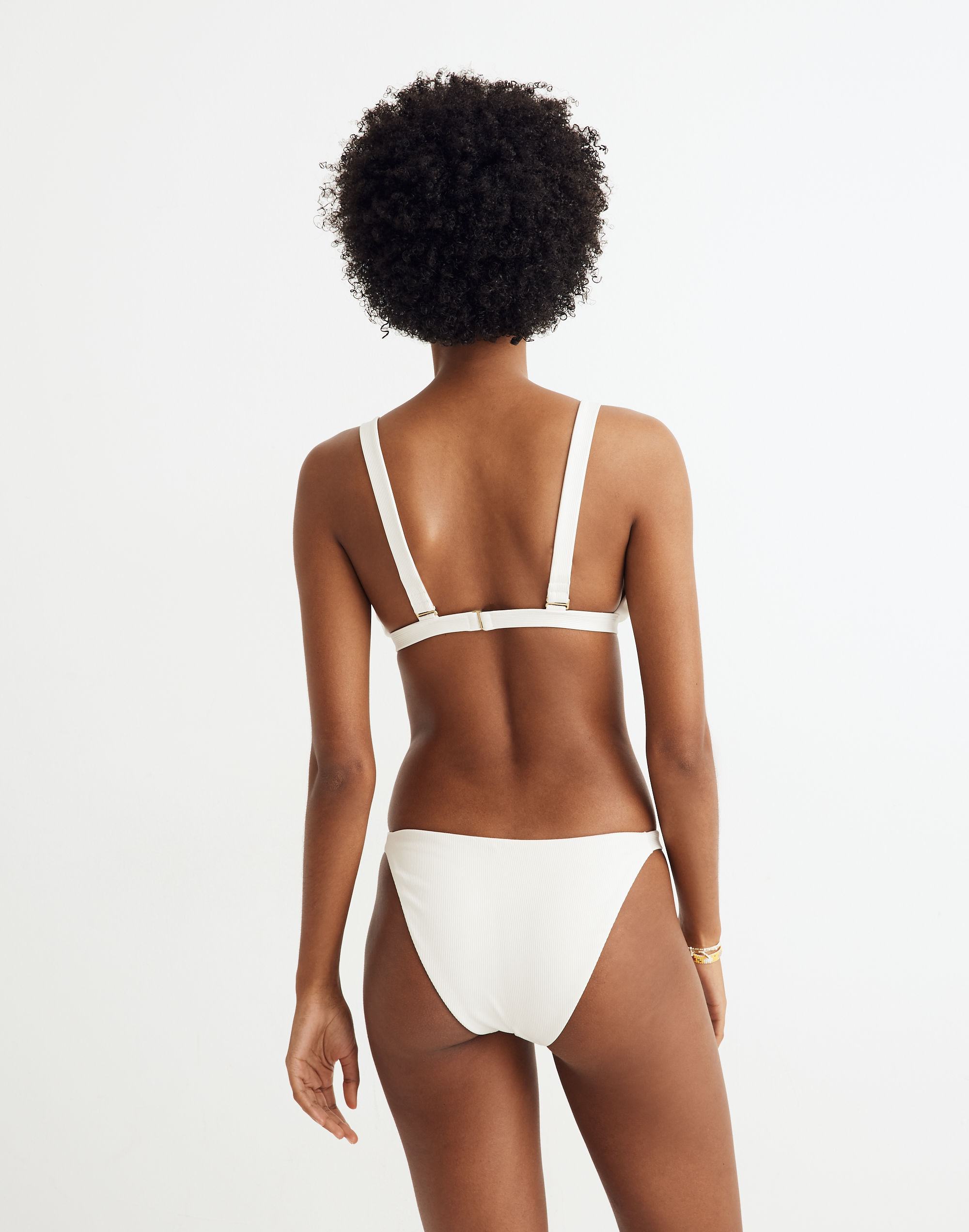 Madewell Second Wave Ribbed Side-Strap Bikini Bottom